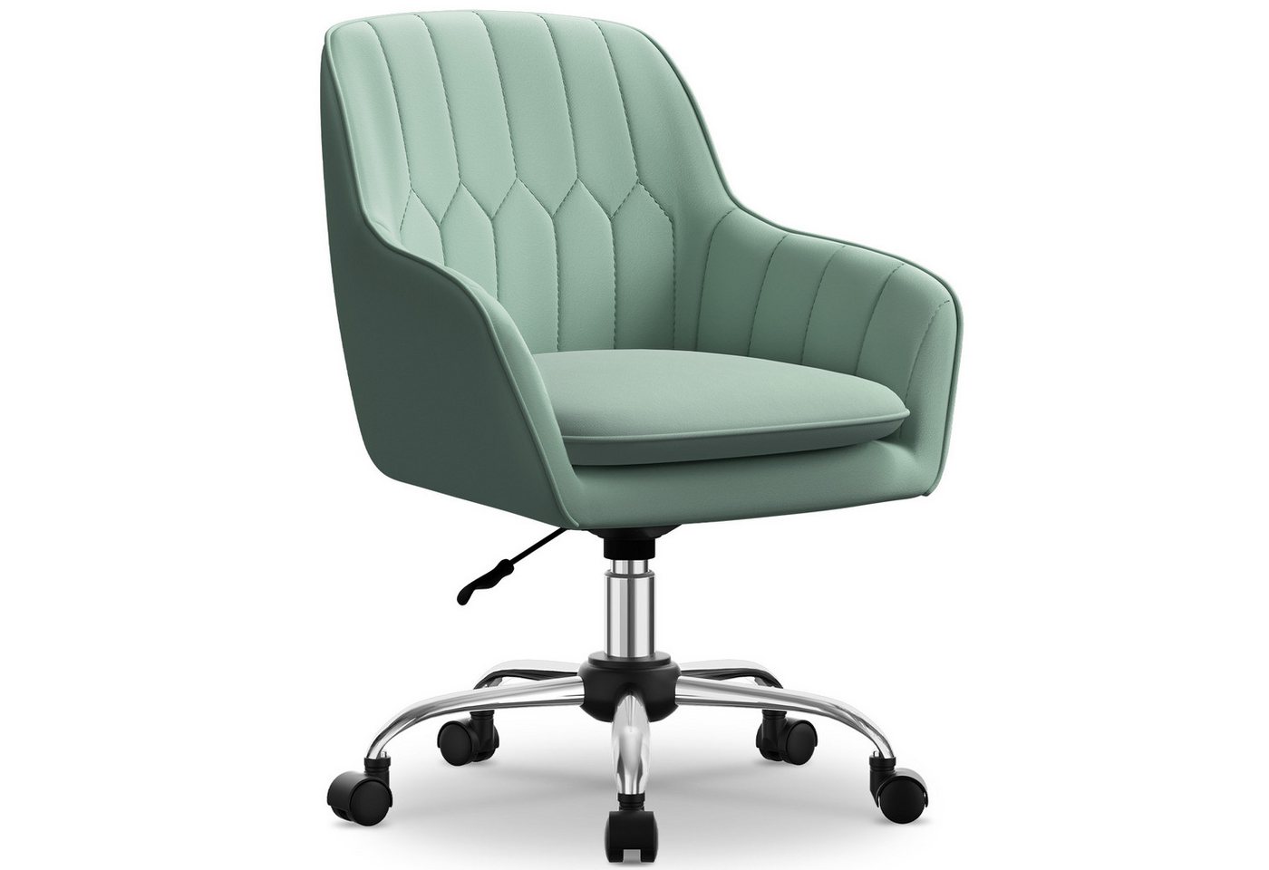 Adormii Bürostuhl Homeoffice Stuhl,Schminkstuhl mit Armlehnen,Drehstuhl mit Rrollen (Samt Stuhl,höhenverstellbar,für Schminktisch,Arbeitszimmer, Schlafzimmer,150kg)