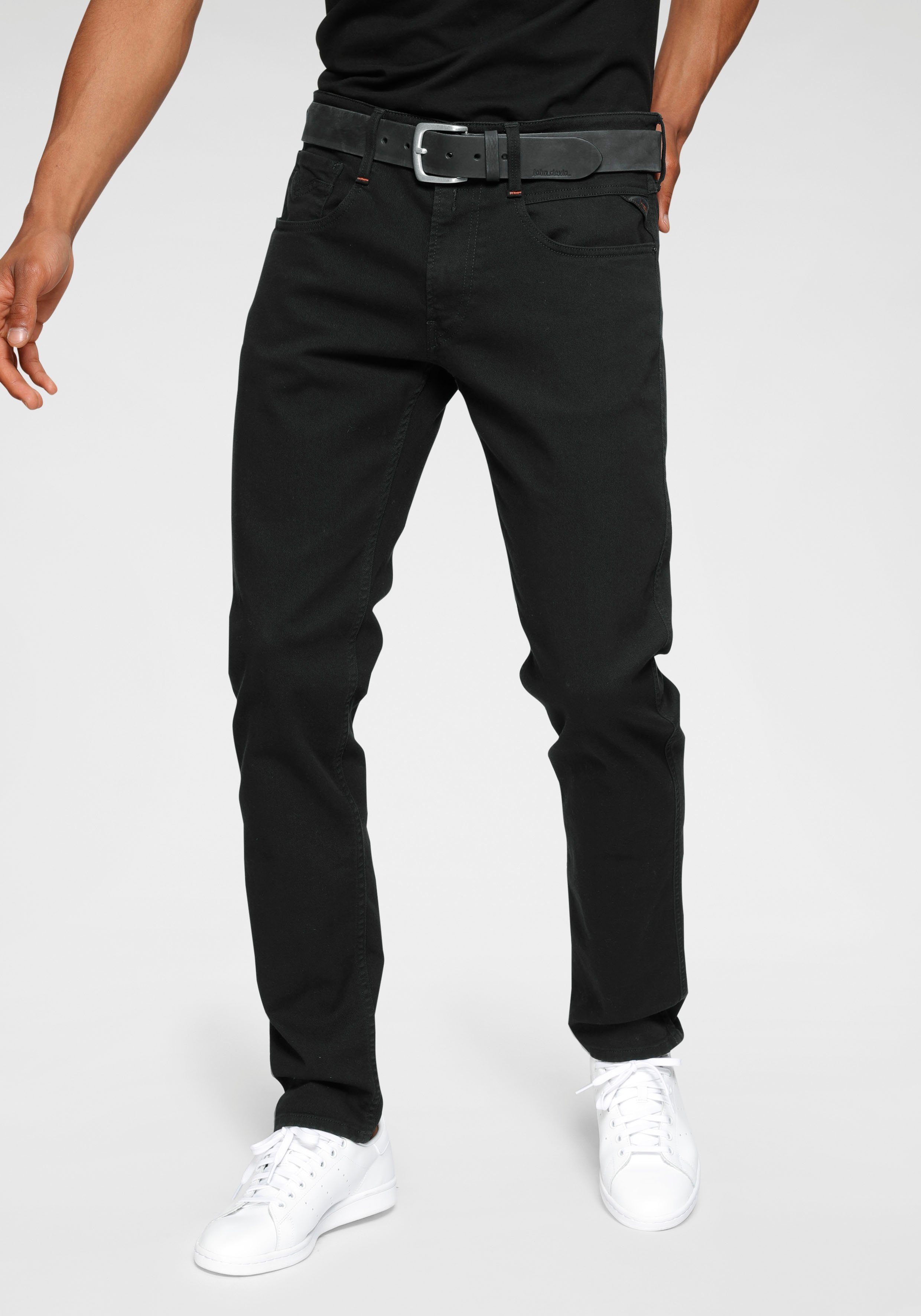 Replay Slim-fit-Jeans Anbass Superstretch black