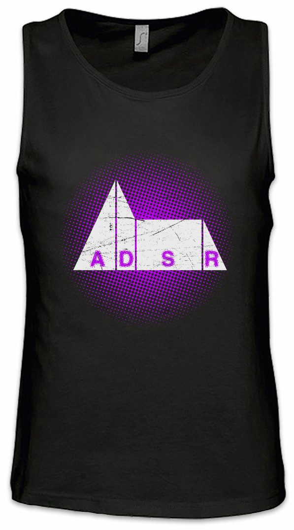 Urban Backwoods Tanktop Synthesizer ADSR III Ärmelloses T-Shirt Electro Techno LFO Musik Music MC Elektro 90s 80s