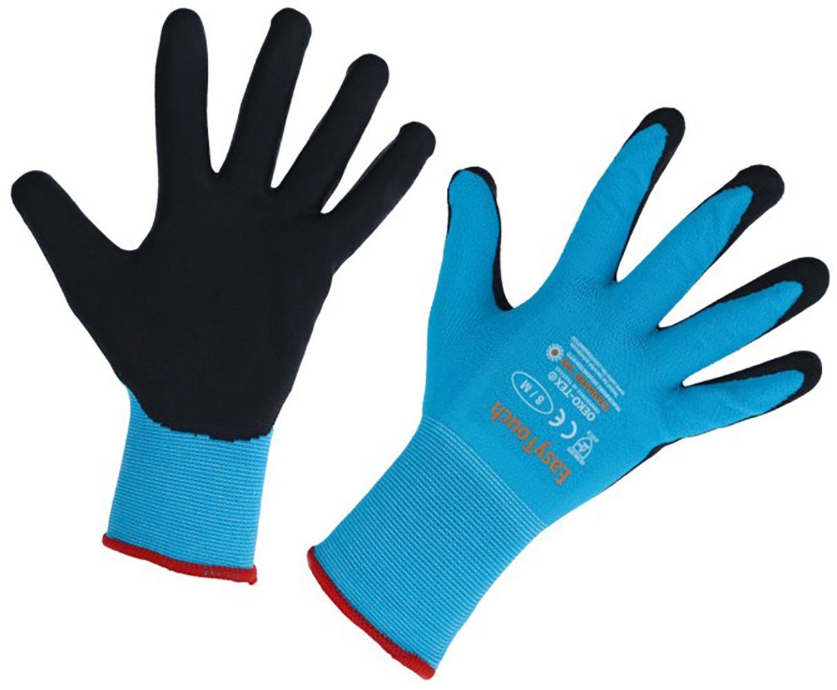 Kerbl Arbeitshandschuhe 3x Touchscreenhandschuh EasyTouch, blau, Gr. 8/M, 297952