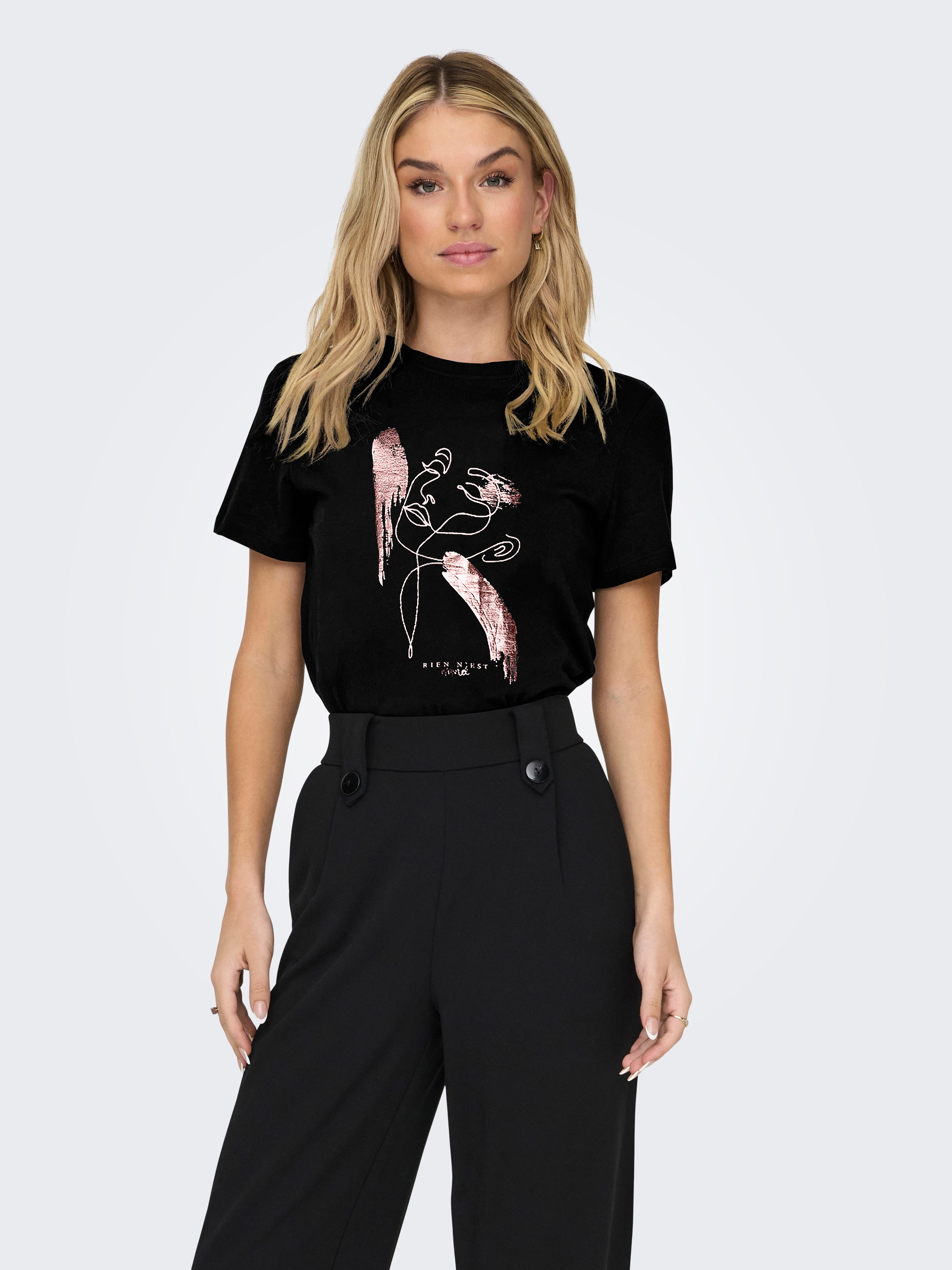 ONLY Kurzarmshirt ONLKITA LIFE REG S/S günstig online kaufen