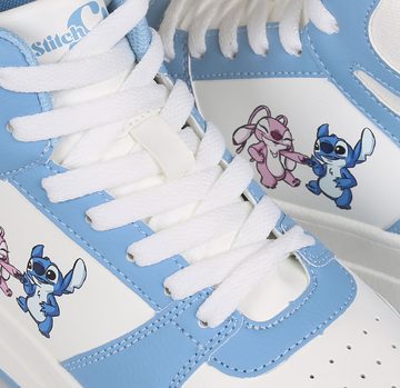 Sarcia.eu Stitch Disney Damen High-Top Sneaker, blau-weiß 38 EU / 5 UK Sneaker