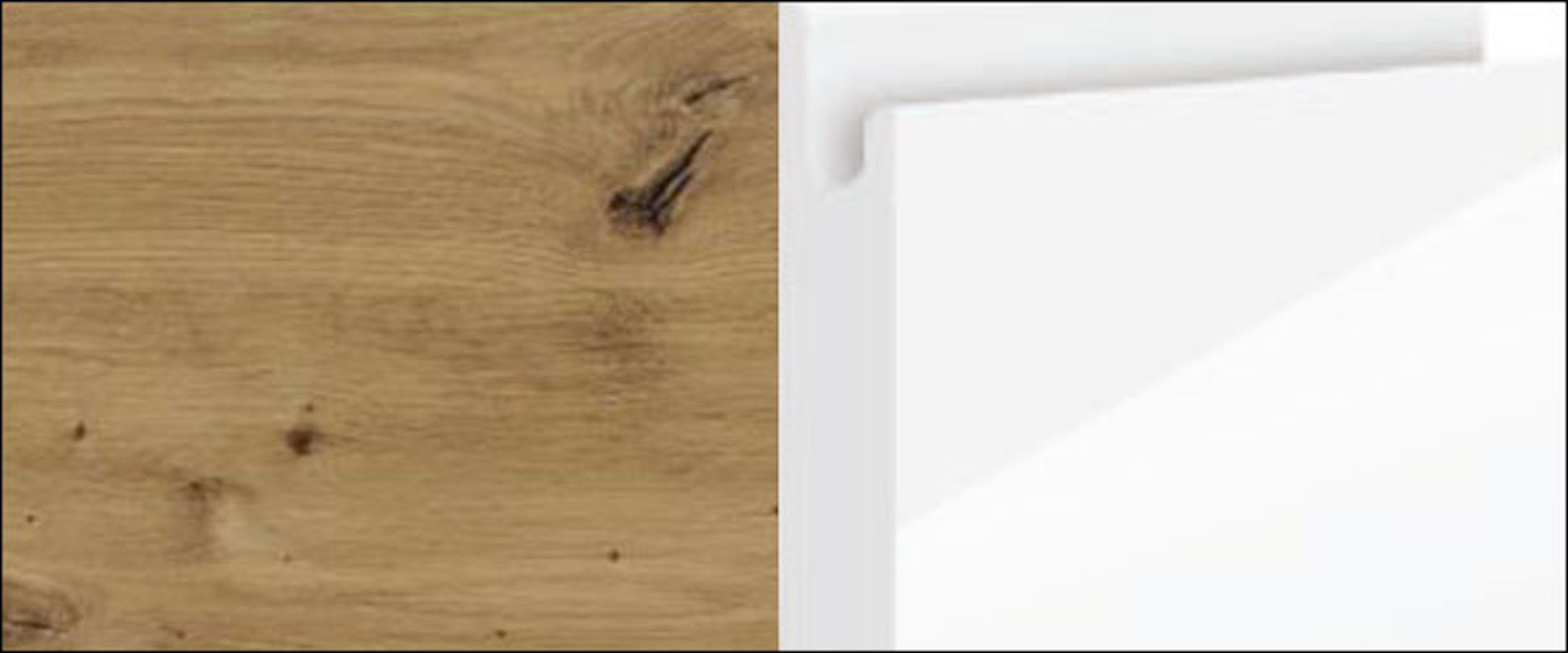 Feldmann-Wohnen Spülenunterschrank Avellino weiß Front- Schublade (Teilauszug) Korpusfarbe wählbar Acryl 60cm 1 Hochglanz & grifflos