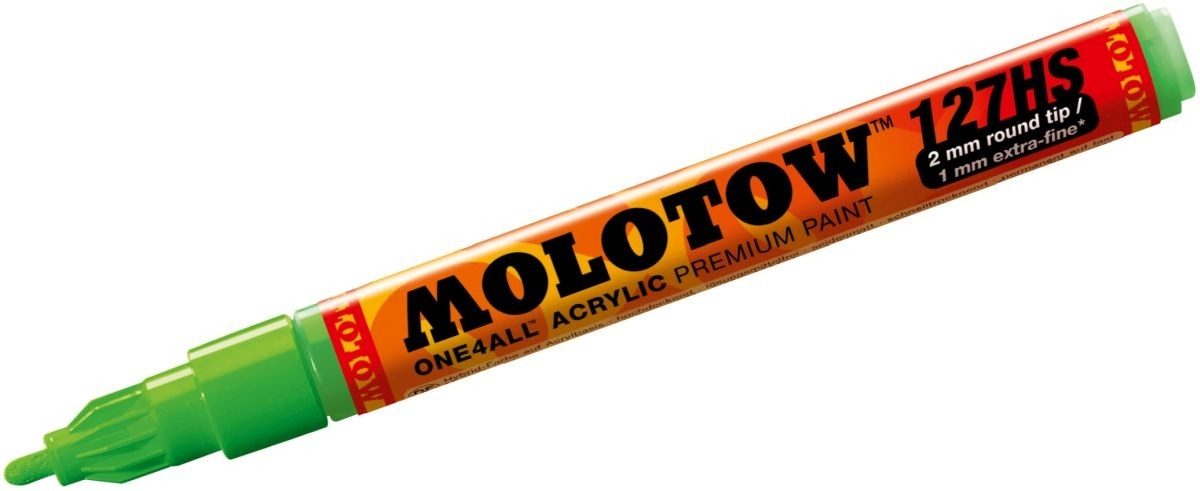 MOLOTOW Permanentmarker Permanentmarker One4All 127 HS nachfüllbar 2mm neongrün fluorecent