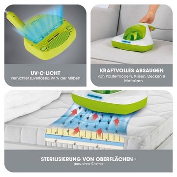 CLEANmaxx Matratzenreinigungsgerät Milben-Handstaubsauger Kompakt UV-C Licht, 300 W