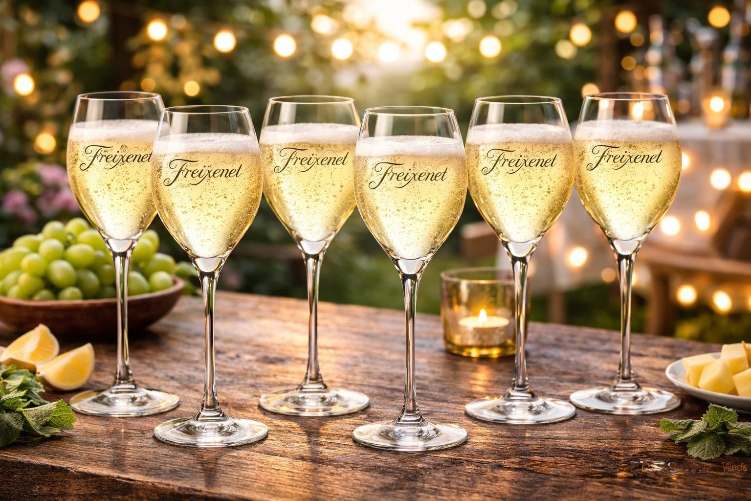 Freixenet Sektglas Sektgläser 6er Set – elegante, hochwertige Gläser für Sekt & Prosecco, 6-tlg., Ideal auch als Geschenk oder für stilvolle Tischpräsentationen – Bild 4 von 5