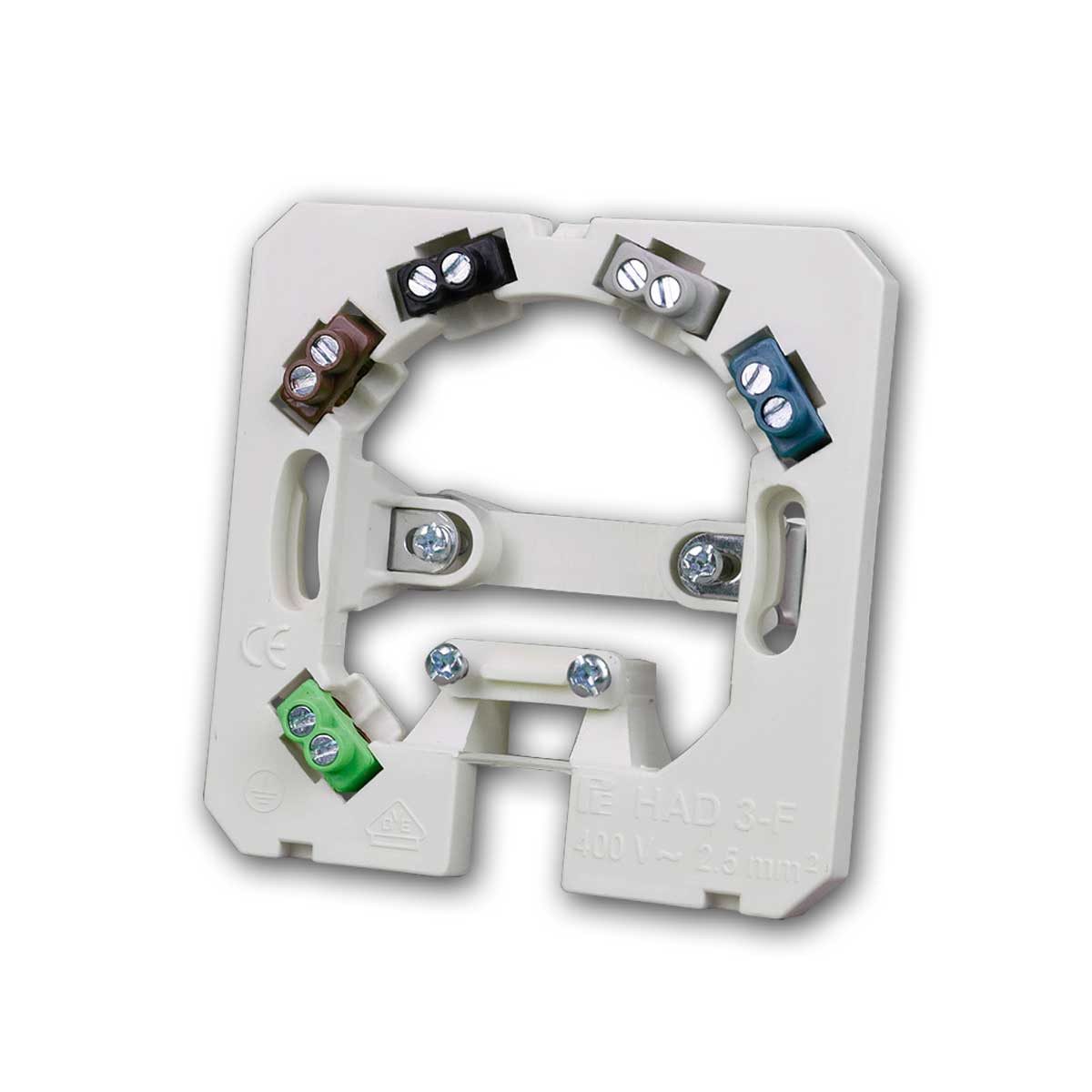 POLLMANN Herdanschlussdose UP mit Krallen, 5x2,5mm², weiß Elektroherd-Zuleitung