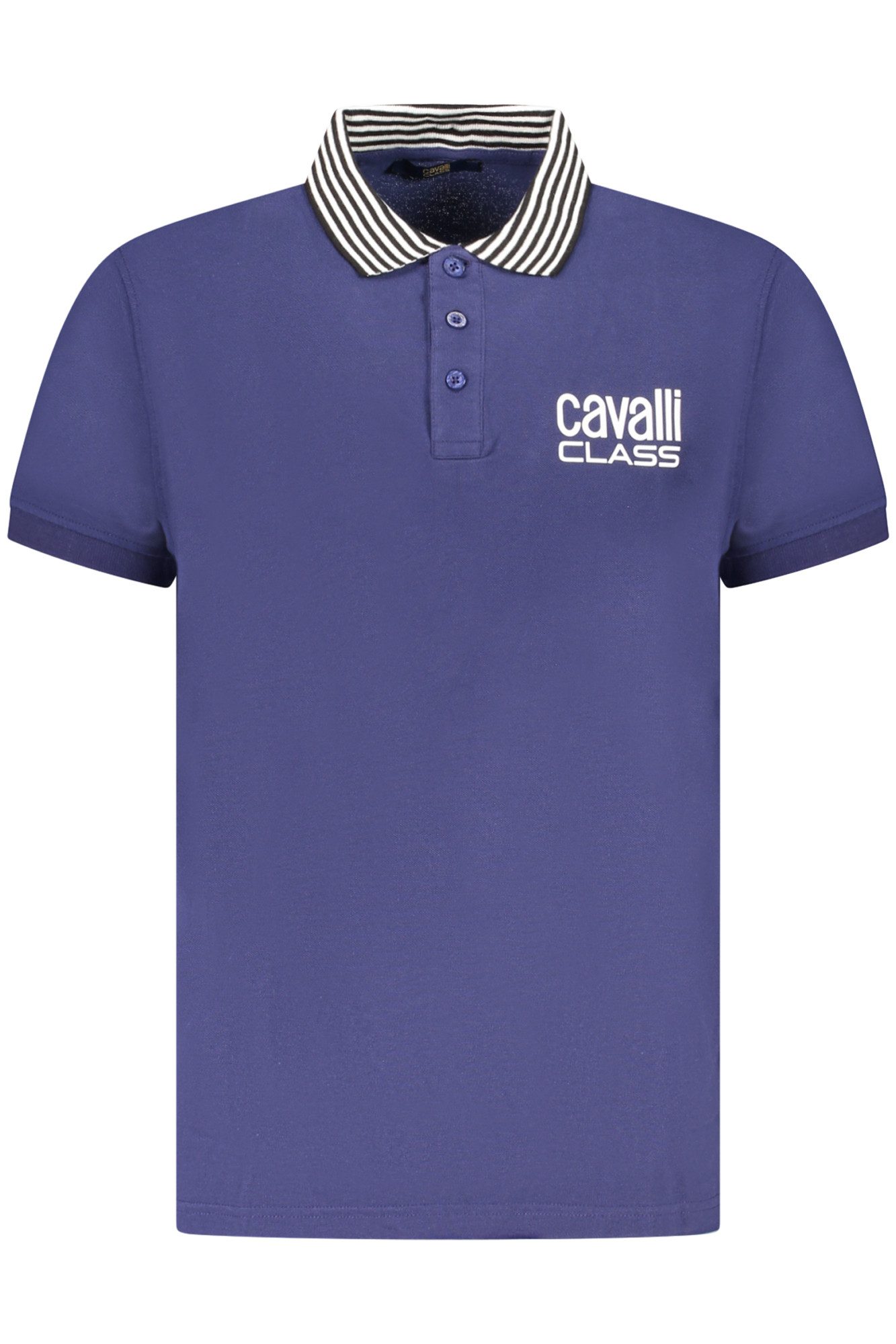 Cavalli Class Poloshirt Blaue Herren-Poloshirts: Stilvolle Kurzarm-Designs