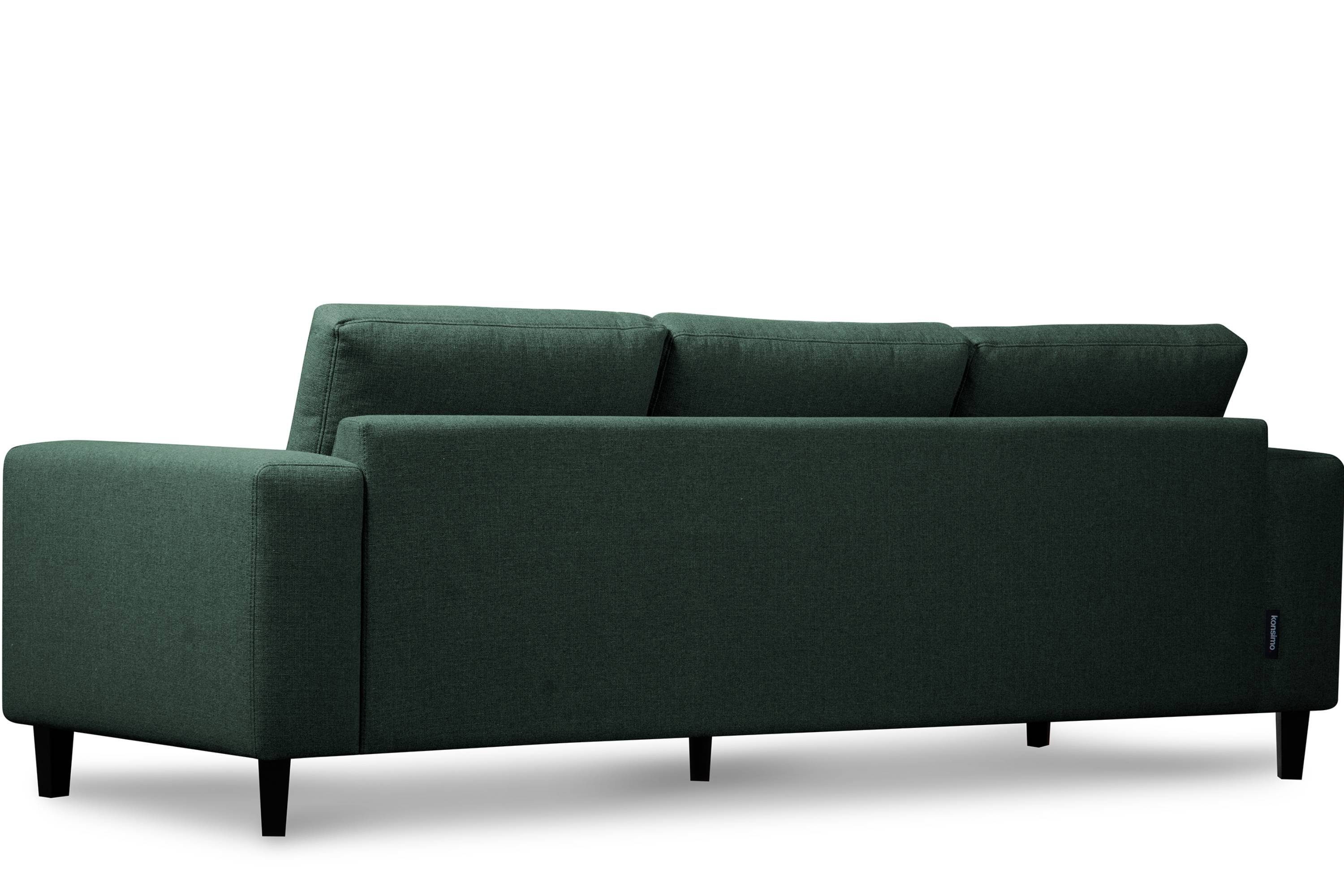 Konsimo 3-Sitzer ALIO zeitloses 3 Sofa grün Design grün grün Massivholzbeine, Personen, | 
