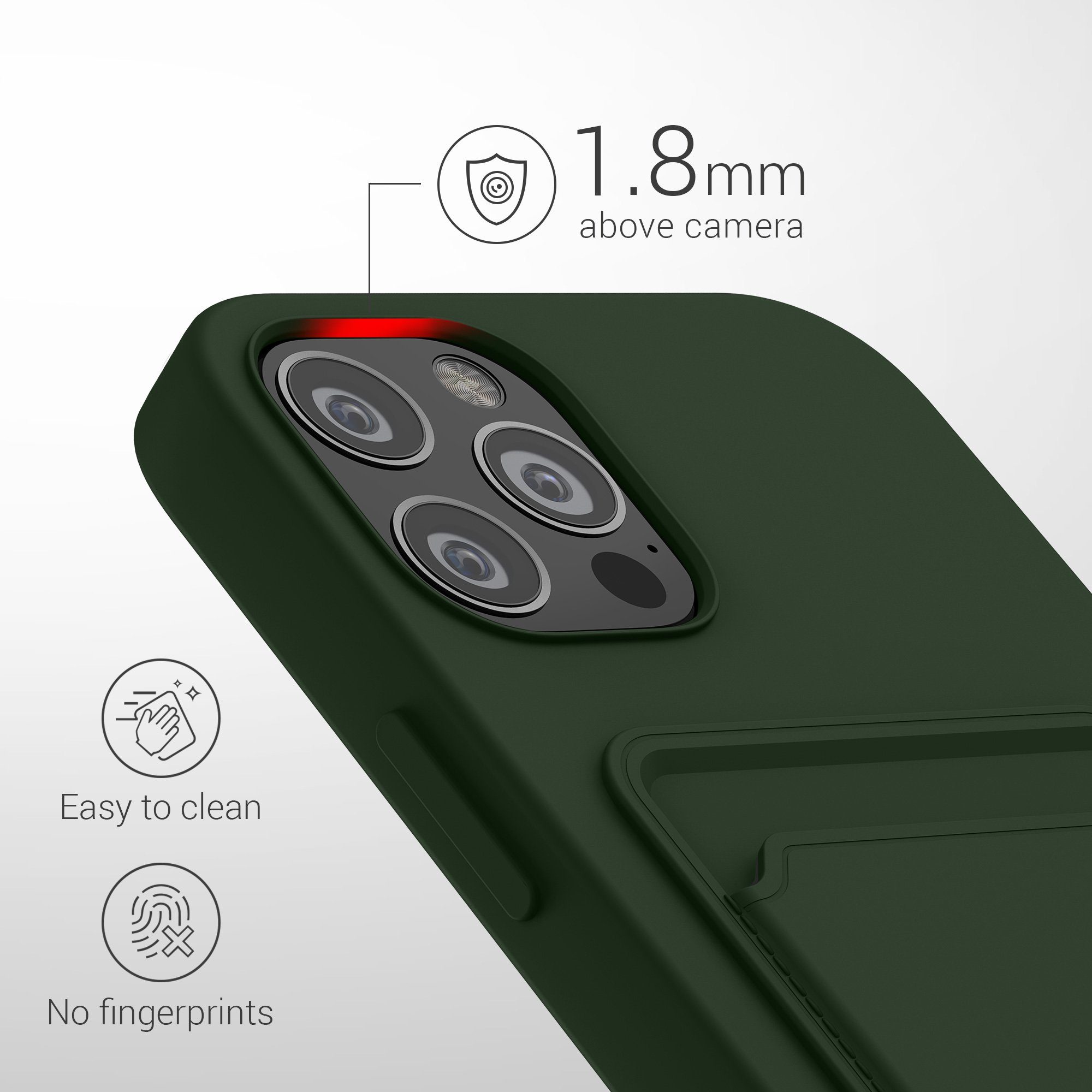 kwmobile Handyhülle Hülle für Apple iPhone 12 / 12 Pro, Handyhülle mit Fach für Karten - Handy Cover Case