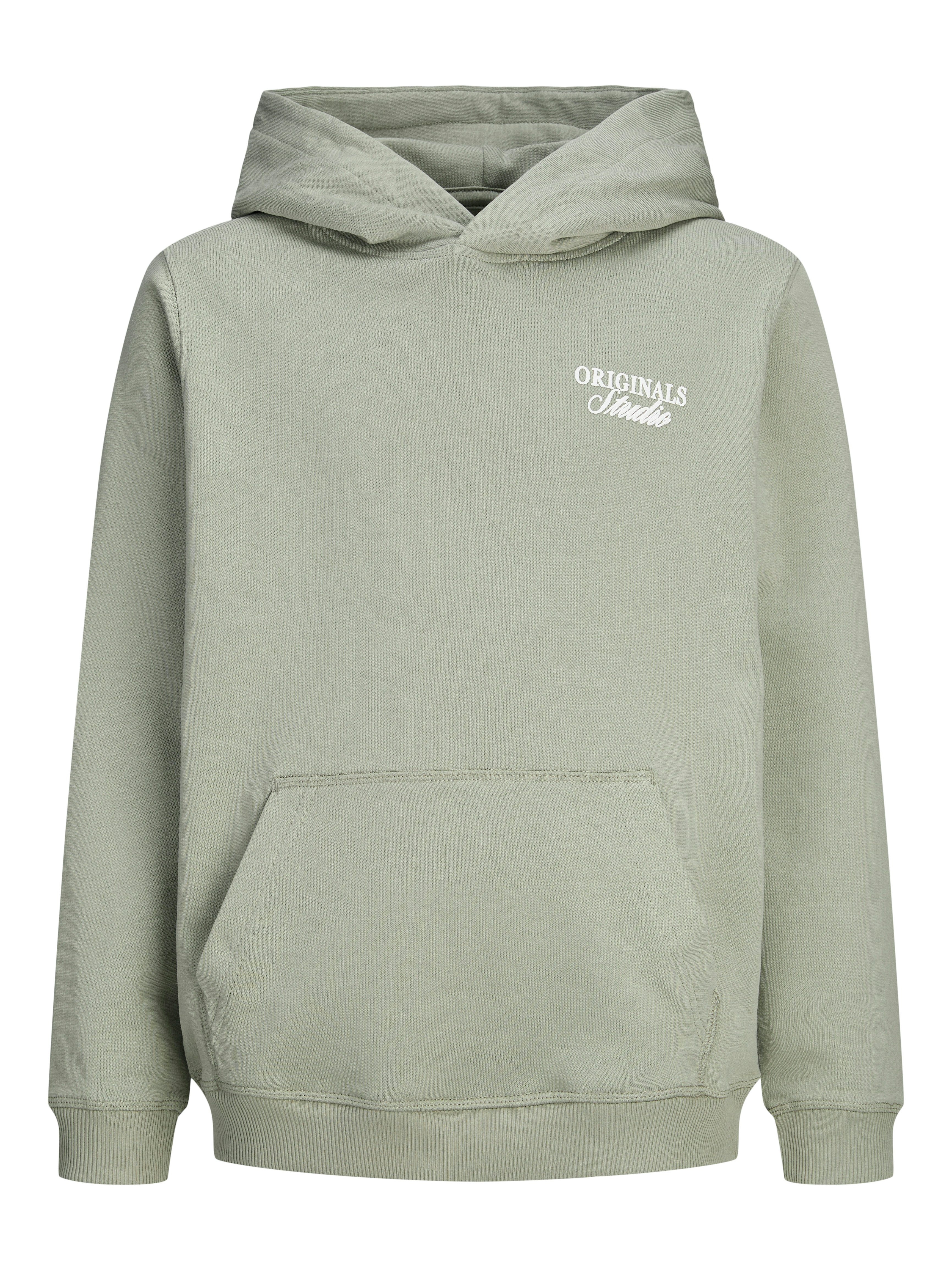 Jack & Jones Junior Kapuzensweatshirt JORNORREBRO TYPO BACK SWEAT HOOD SN JNR Baumwollmischung, relaxed fit, Langarm – Bild 4 von 5