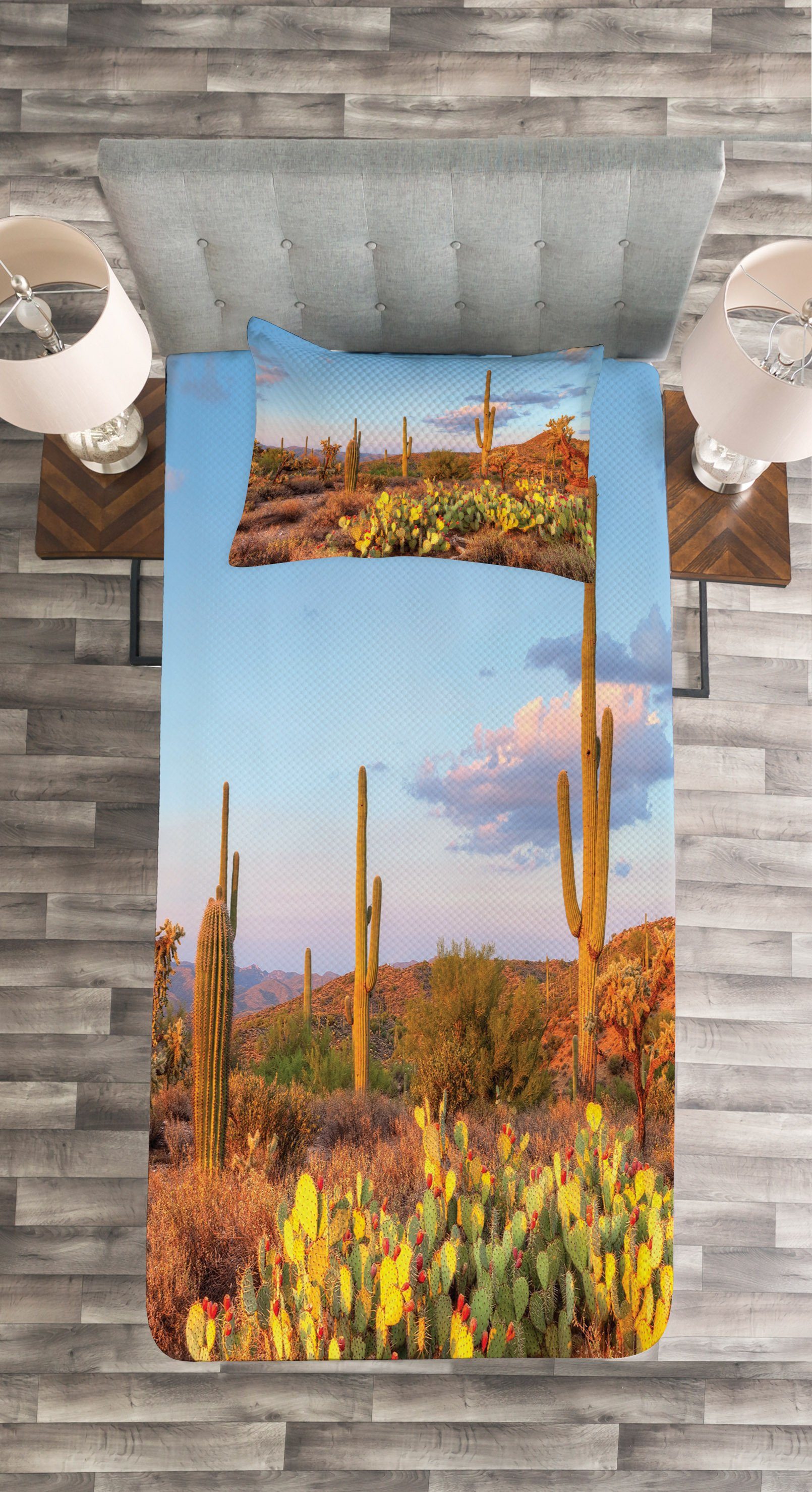 Arizona Kissenbezügen Sonora-Wüste in Set mit Abakuhaus, Tagesdecke Waschbar, Cacti