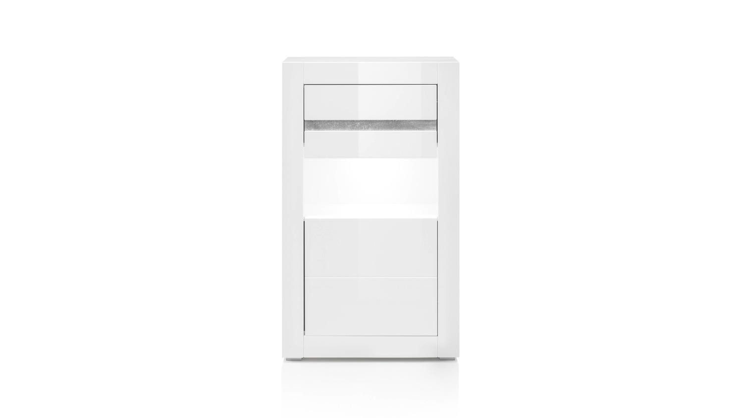 Möbel Akut Vitrine Vitrine Carat Glasvitrine weiß Hochglanz 66 cm