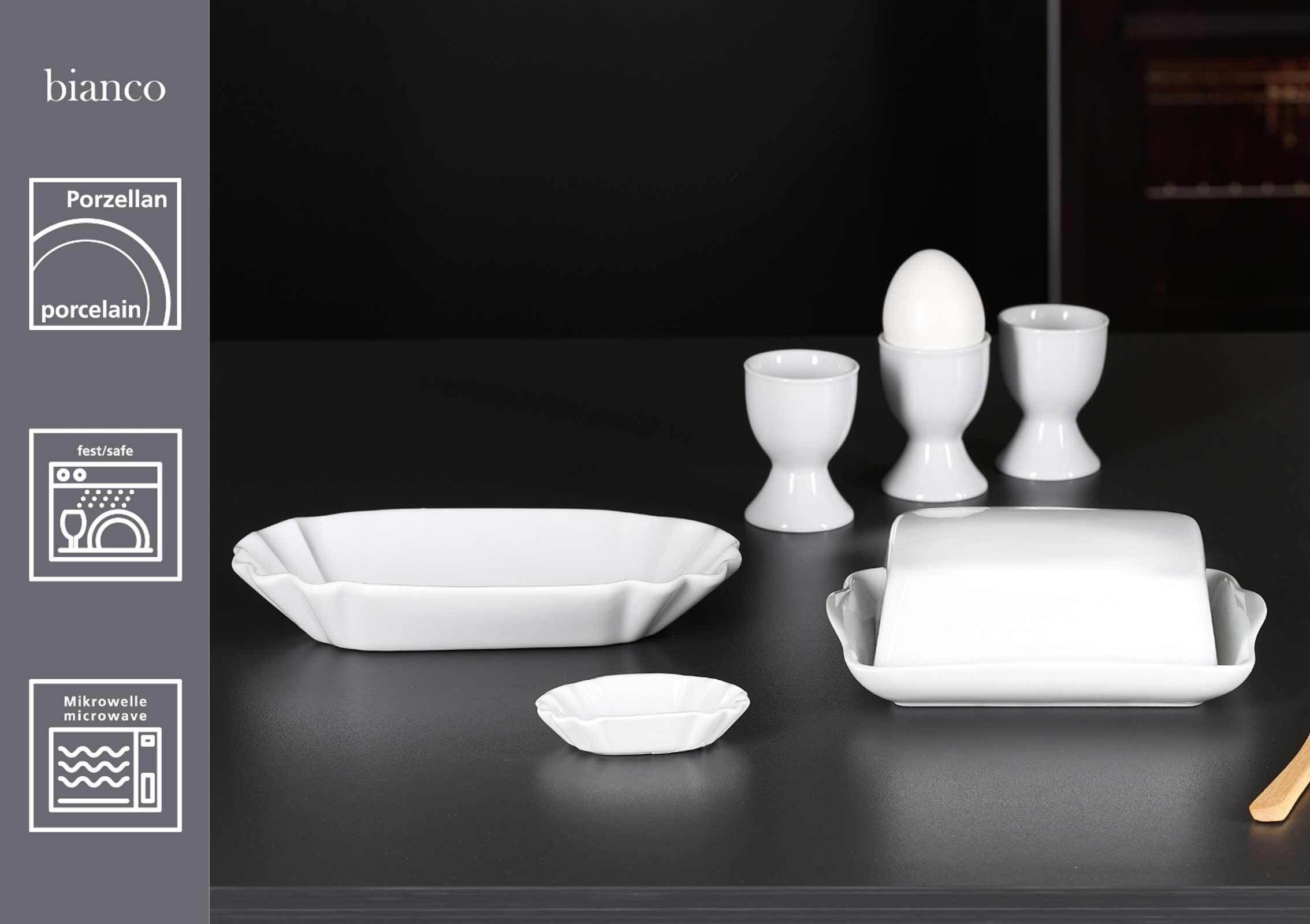 Ritzenhoff & Breker Schale Bianco Pommes-Schalen 20 x 12 cm 6er Set, Porzellan, (6x Schale, 6-tlg)