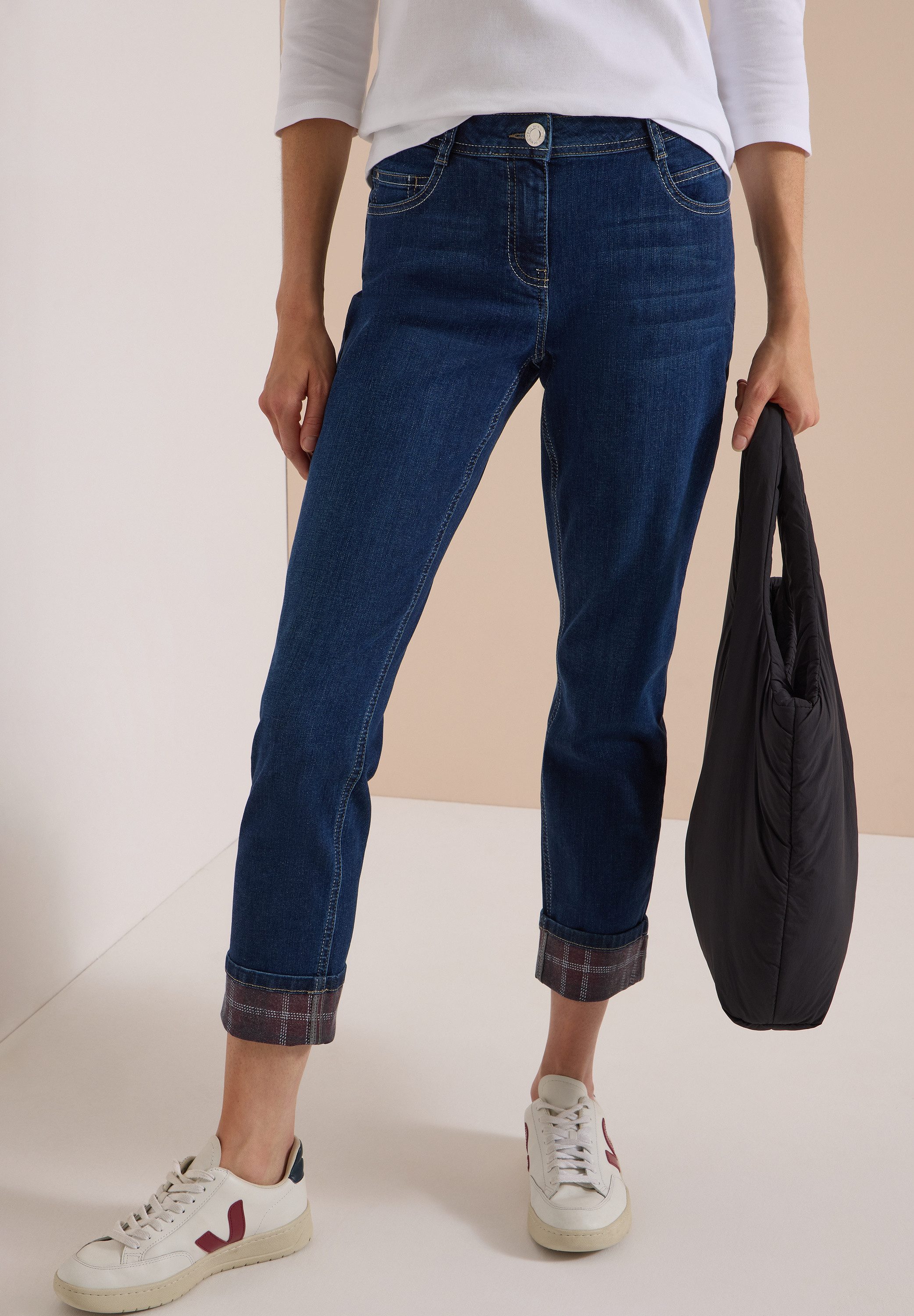 CECIL Straight-Jeans Style Scarlett mit Turn-Up-Detail