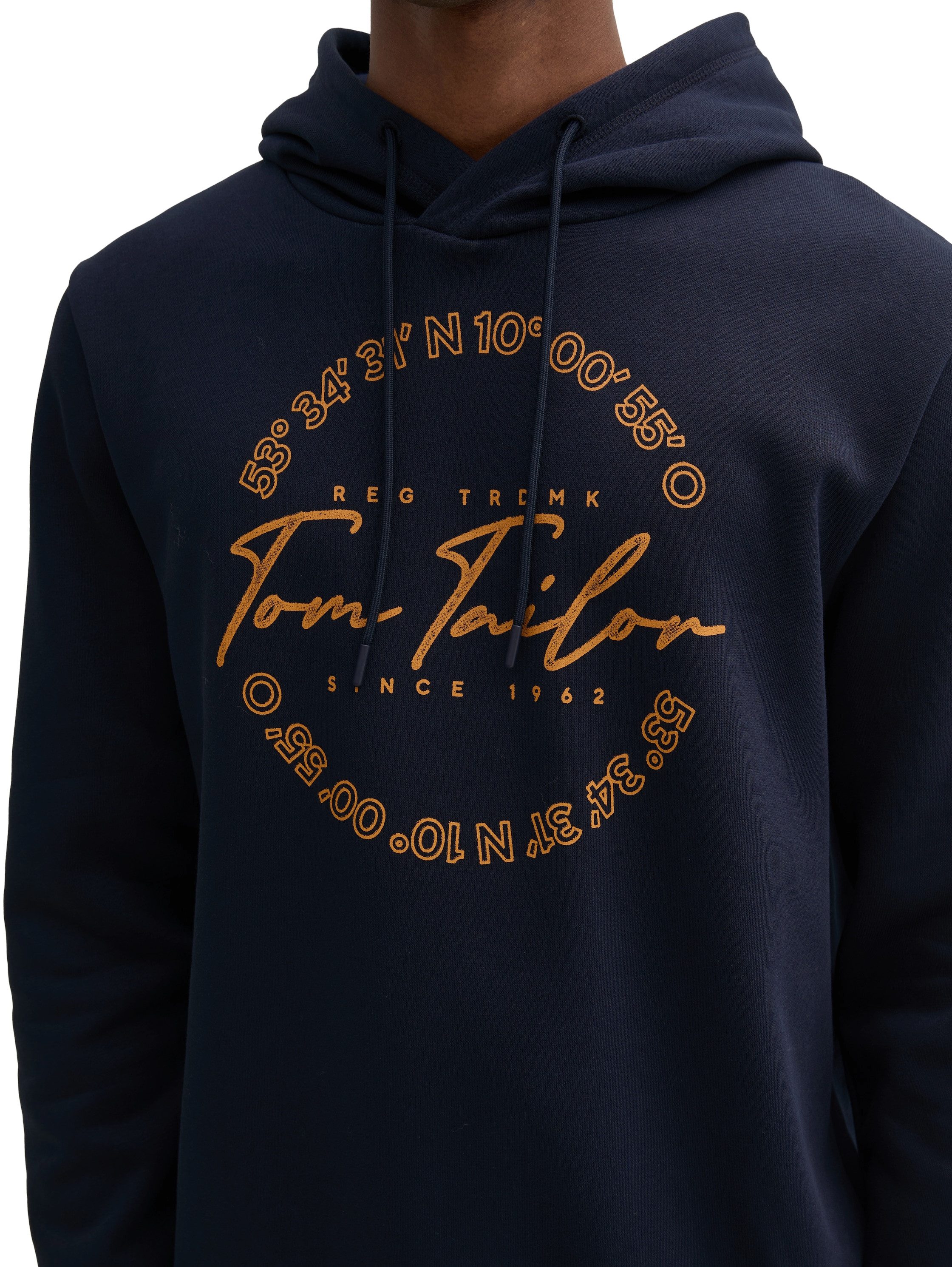 TOM TAILOR Kapuzensweatshirt mit großem Logo-Frontprint