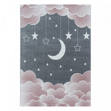 Kinderteppich Mond und Sterne 11mm Flor, Giantore, rechteck, Höhe: 11 mm