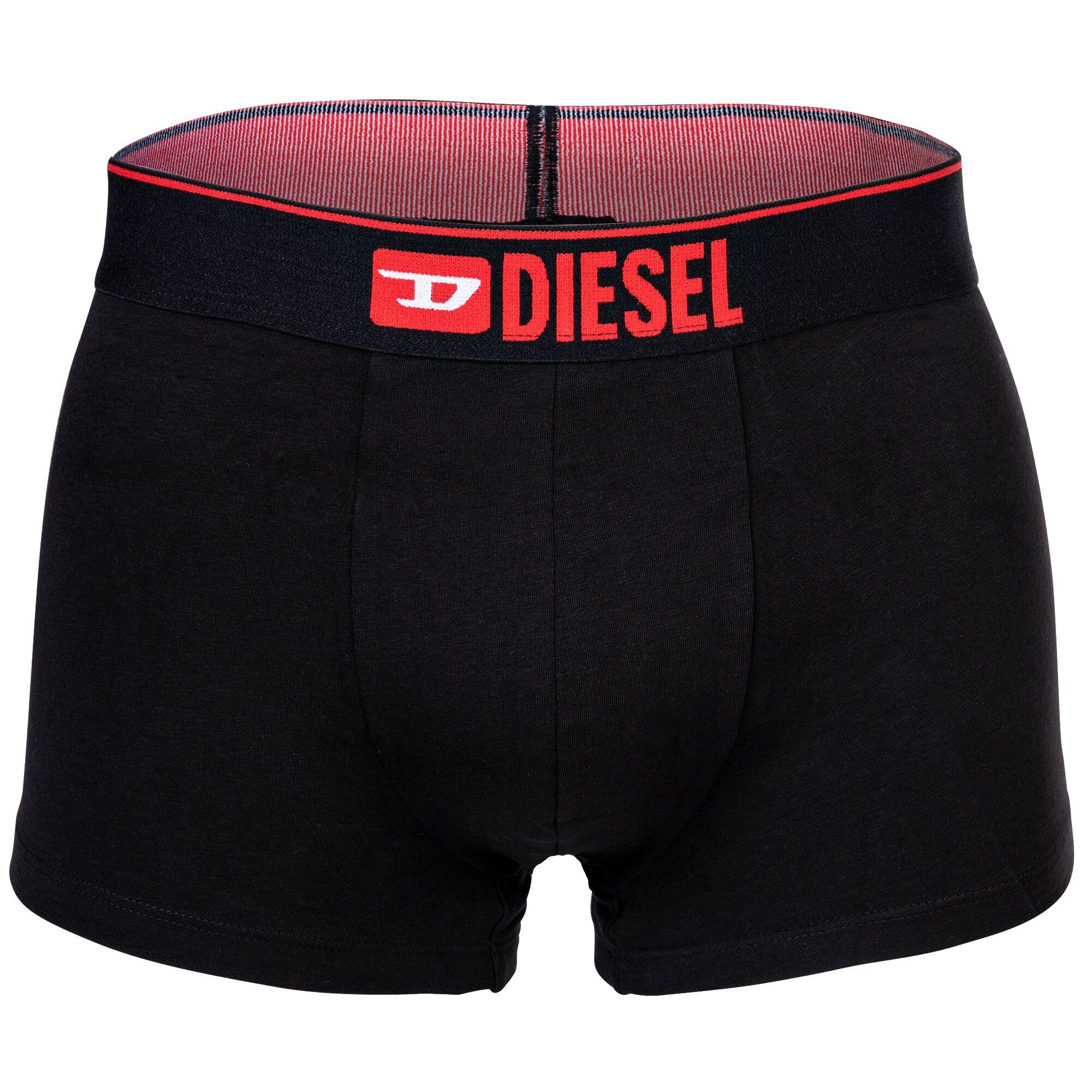 3er Boxer Herren Pack Boxershorts, Diesel - Schwarz/Grau/Rot