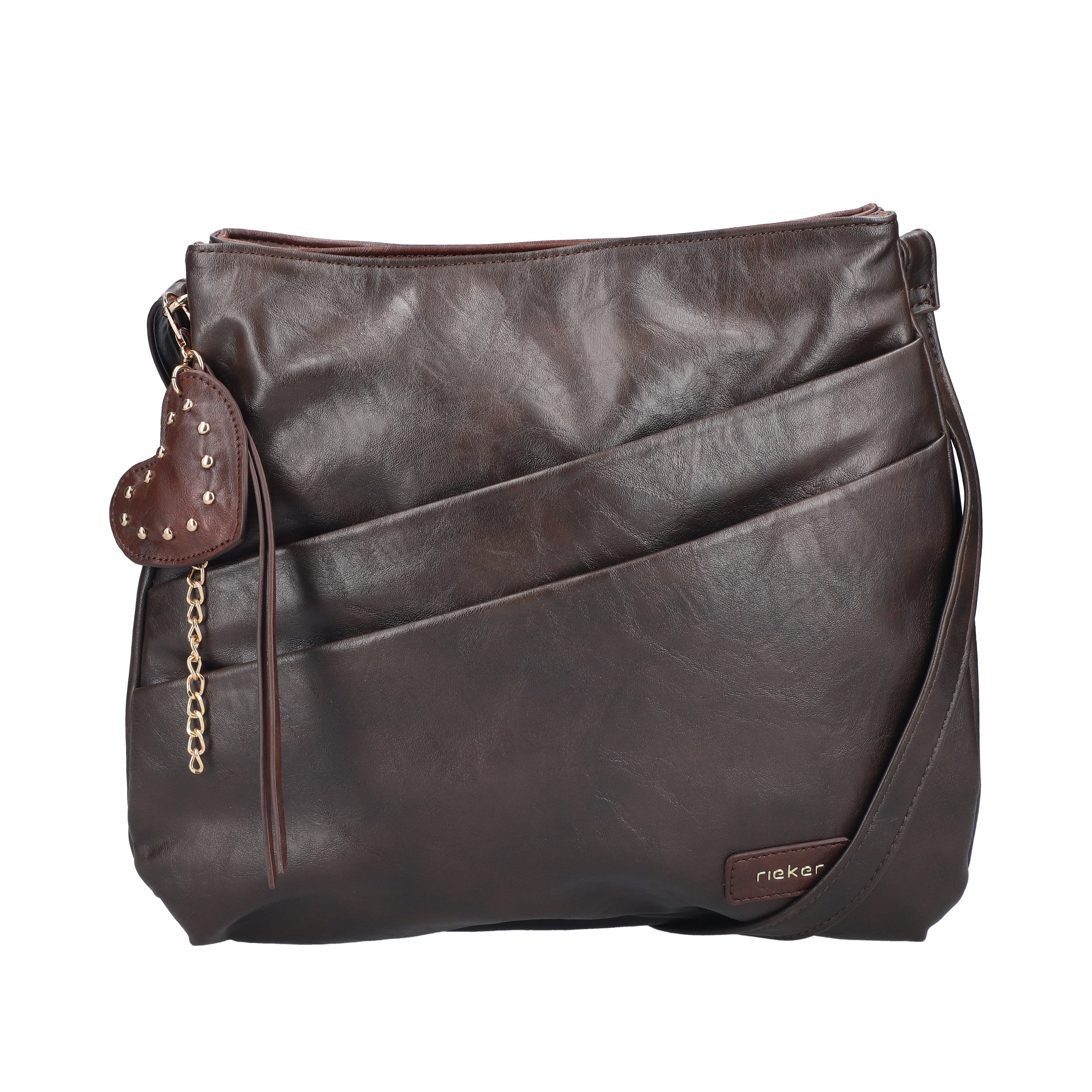 Rieker Umhängetasche, Schultertasche, Damen Handtasche mit zwei Hauptfächern