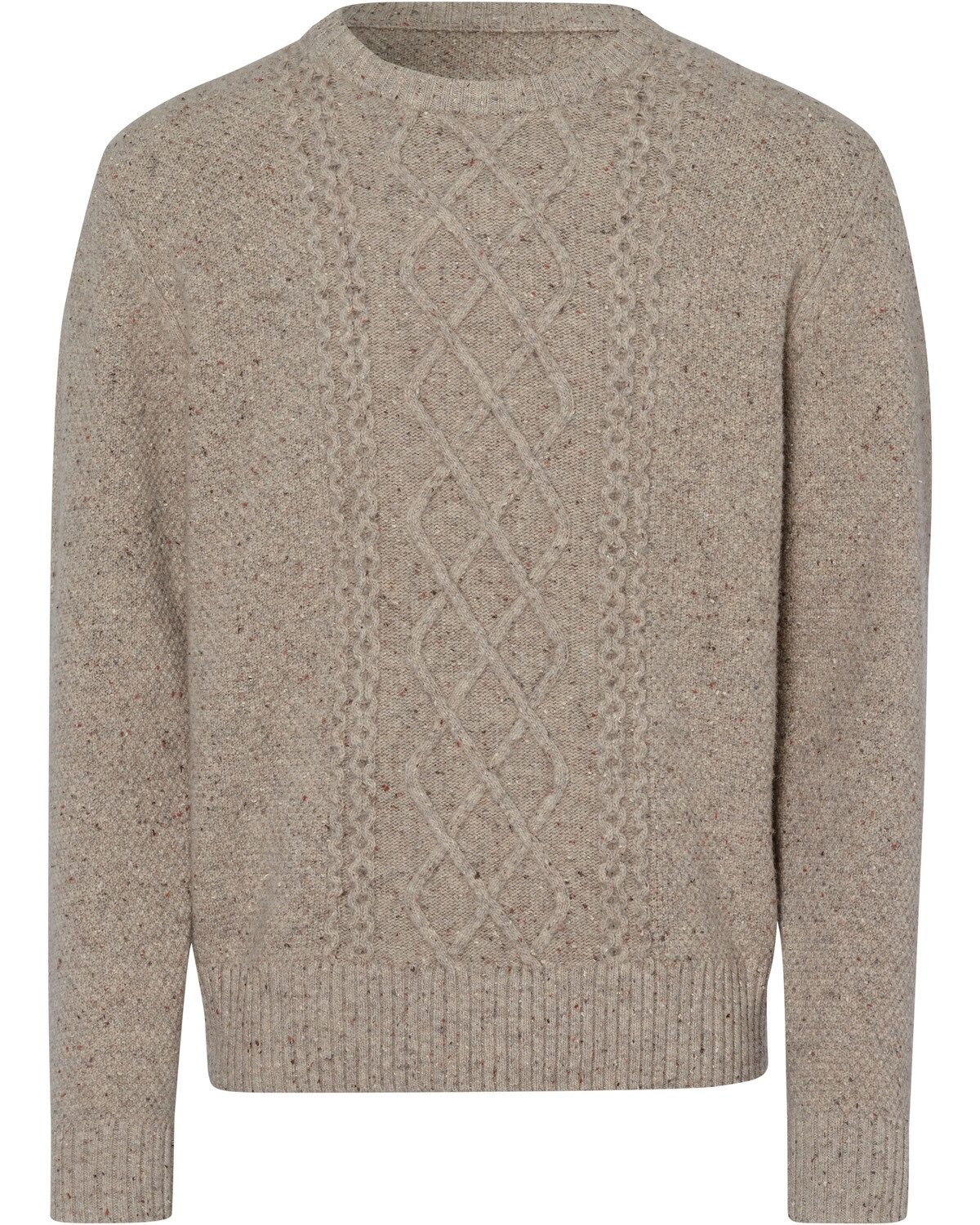Strickpullover Tweed-Aran-Pullover