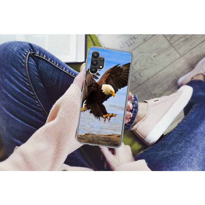MuchoWow Handyhülle Vogel - Seeadler - Strand Handyhülle Samsung Galaxy A32 5G Smartphone-Bumper Print Handy ZV10924