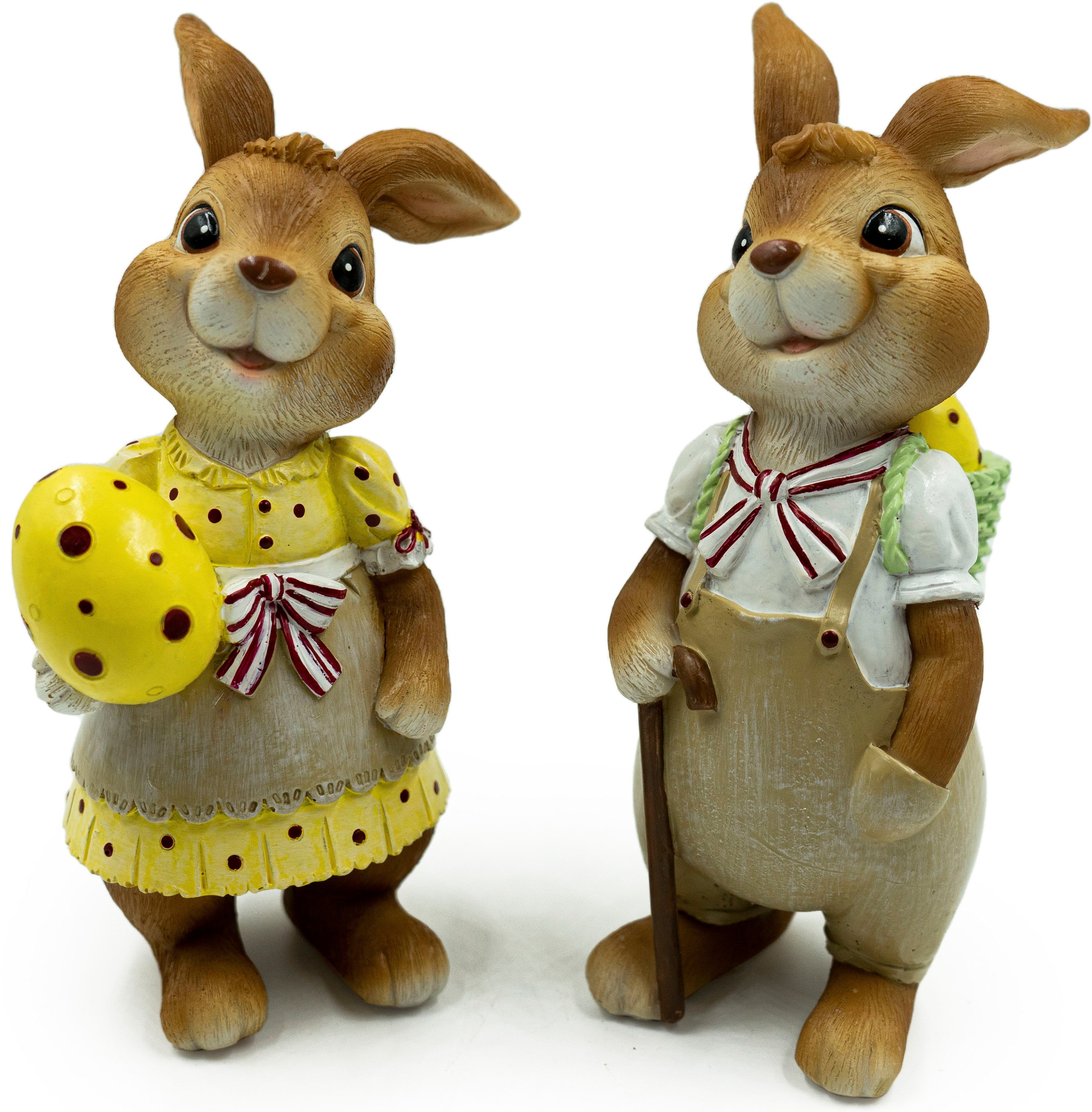 St), Osterdekoration Junge Hasen NOOR Hase & Mädchen, Osterhase Hasen 2 Ostern LIVING (Set,