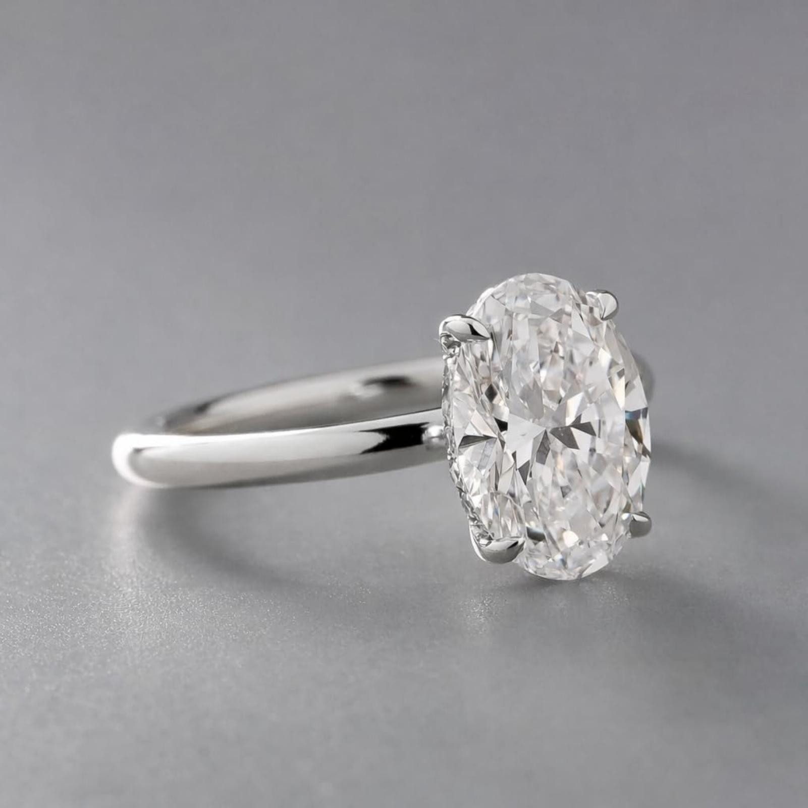Jumpeak Diamantring Diamantring mit 1ct/2ct/3 ct, Damenring aus 585er Gold, Damen-Ehering, Verlobungsring,Damenring aus Gold,Geburtstagsgeschenk,IGI-Zertifikat