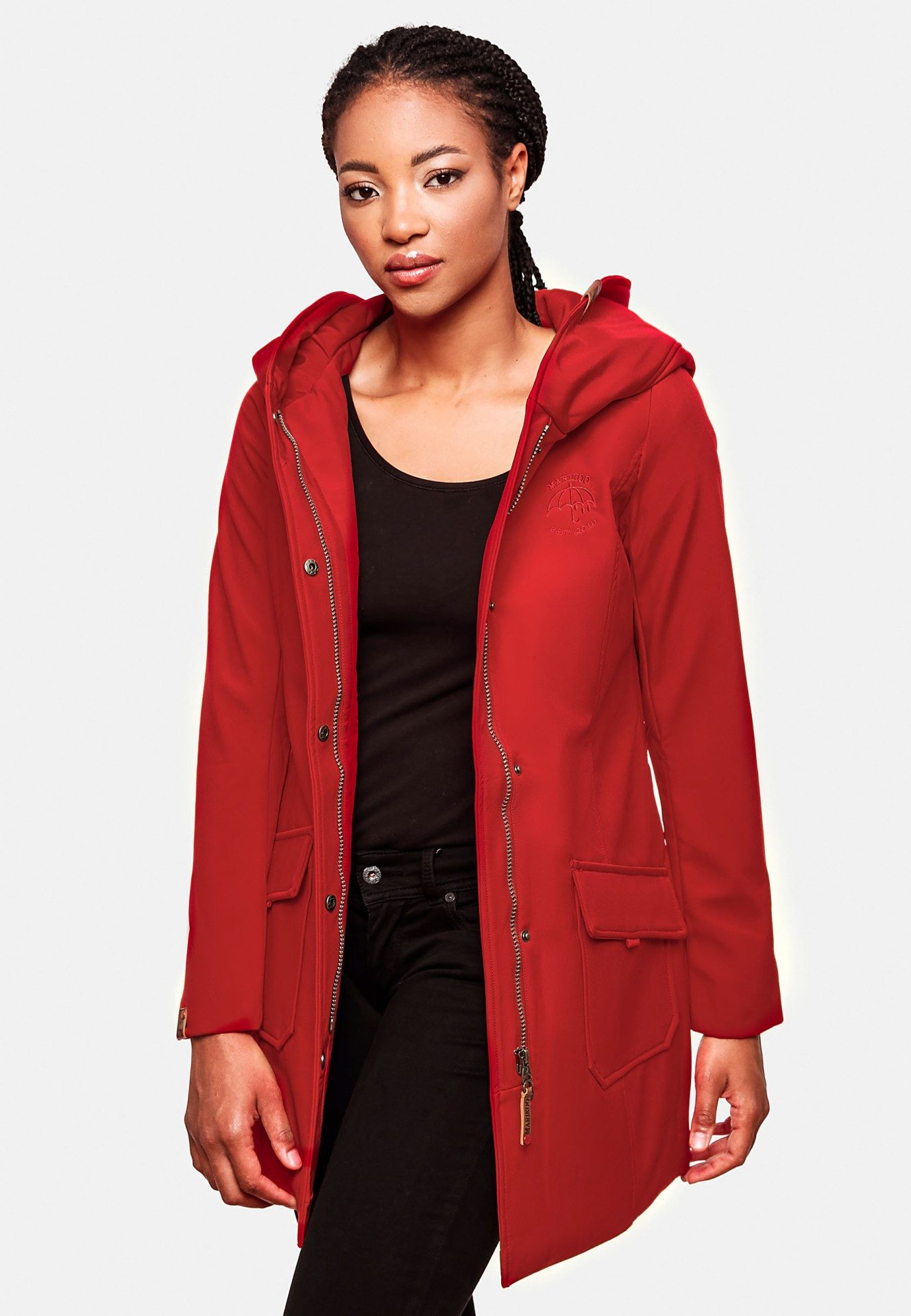 Marikoo Softshelljacke Softshelljacke Mayleen – Damen Übergangsjacke mit Ka günstig online kaufen