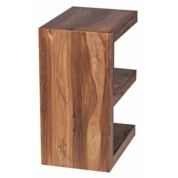 furnicato Beistelltisch MUMBAI Massivholz Sheesham E Cube 60cm hoch TE9221