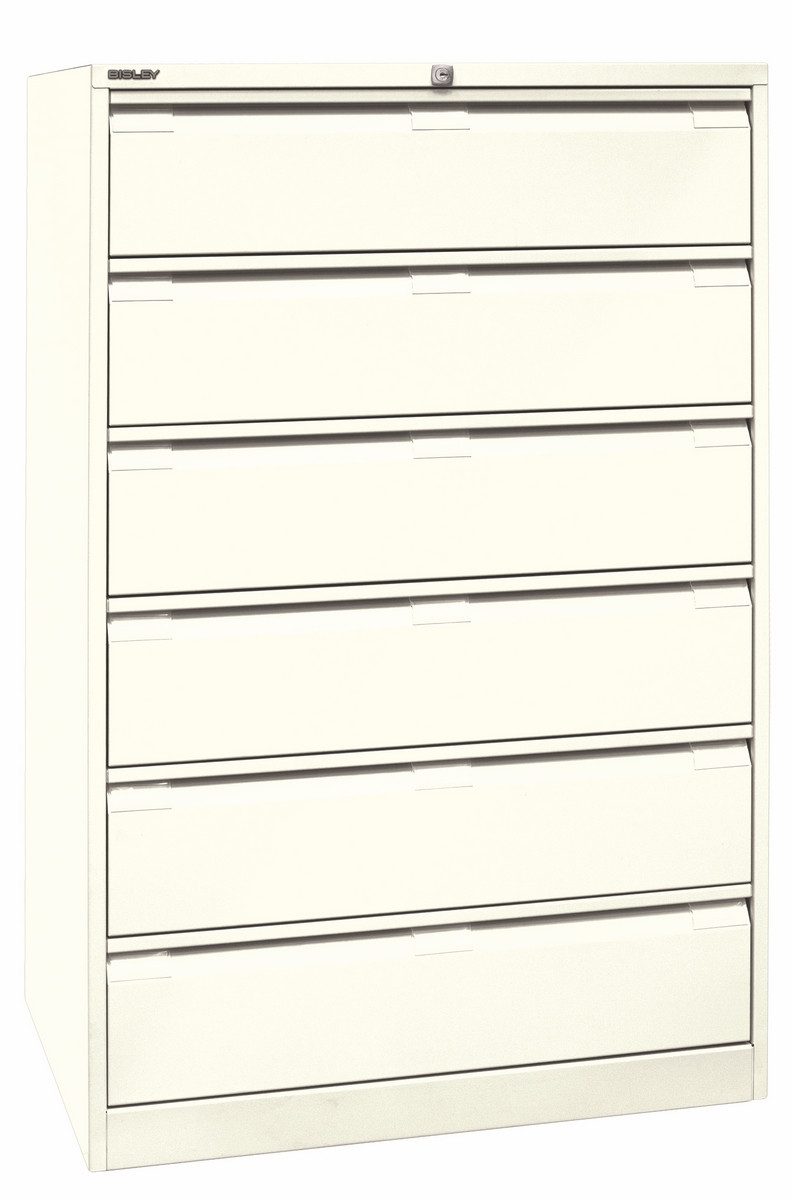 Bisley Aktenschrank Hängeregistraturschrank Light in Reinweiß - Maße: H 132 x B 80 x T 62 cm