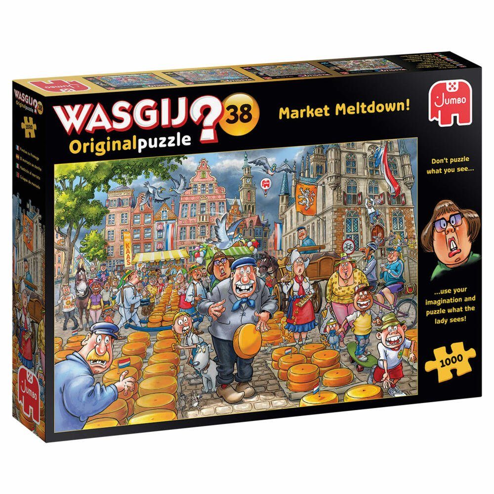 Jumbo Spiele Puzzle Wasgij Original 38 - Market Meltdown! 1000 Teile, 1000 Puzzleteile
