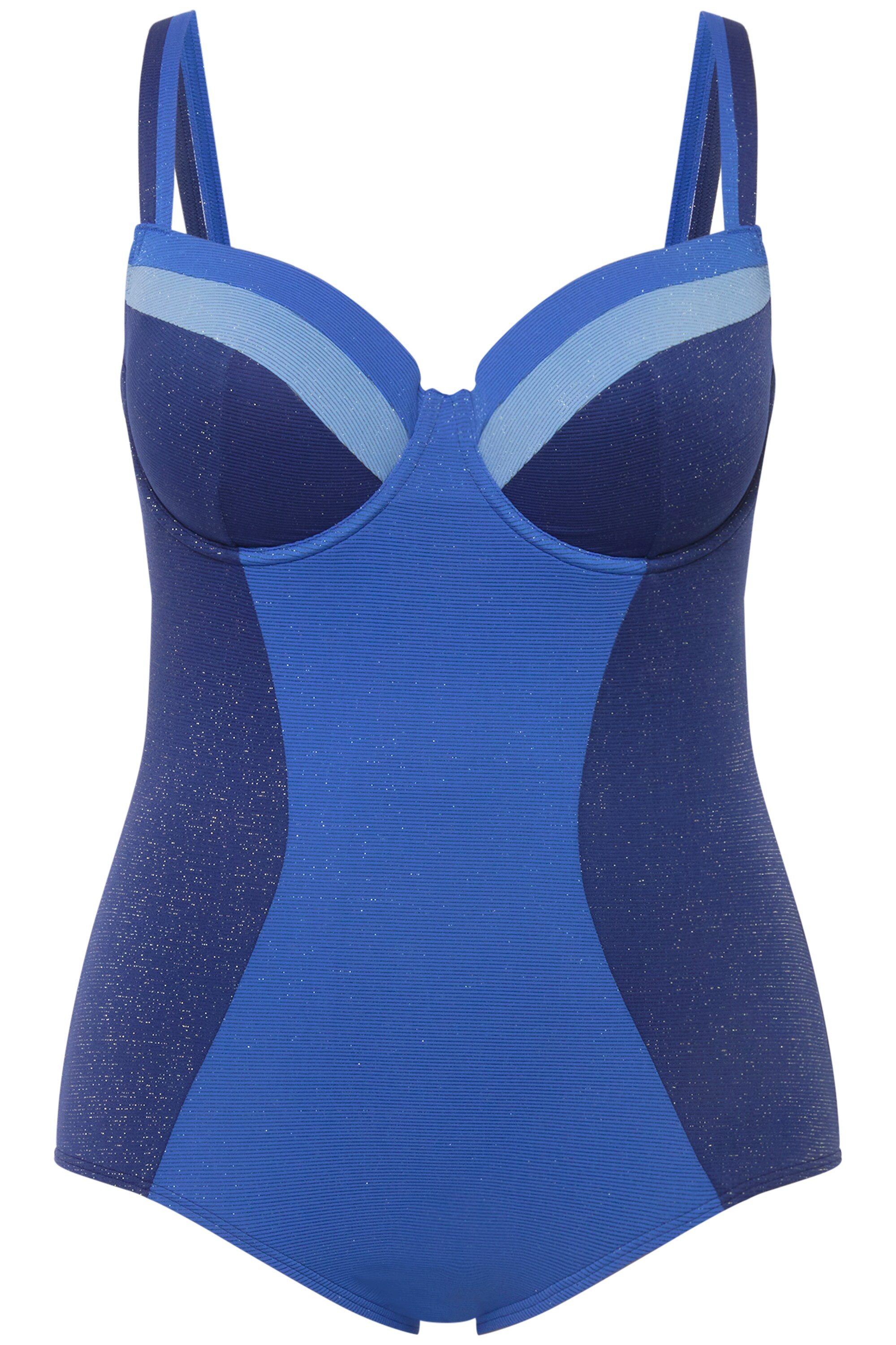 Ulla Popken Badeanzug Badeanzug Glitter Softcups günstig online kaufen