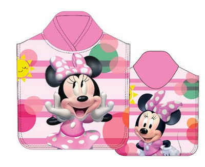 Disney Badeponcho Minnie Mouse Badeponcho Kinder Poncho mit Kapuze 50 x 100cm