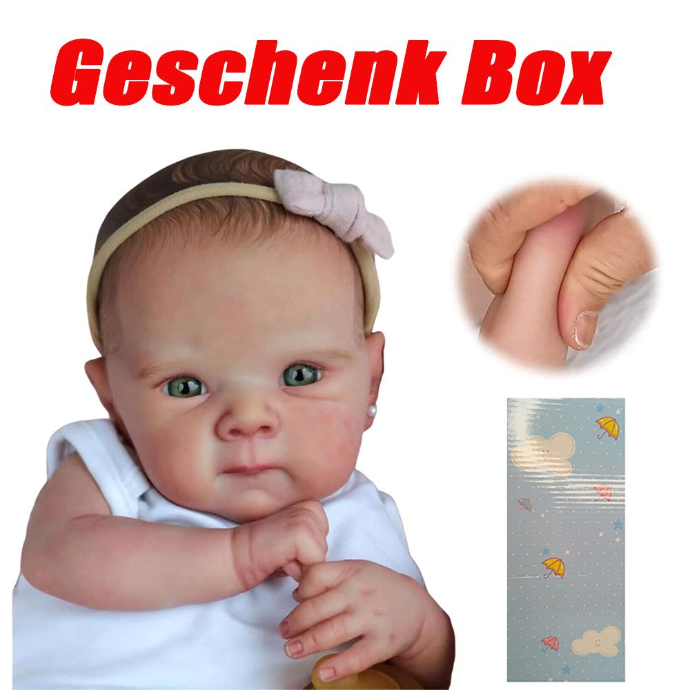 Babypuppe 45cm Neugeborenes Ganzkörper Silikon Bettie Babypuppe