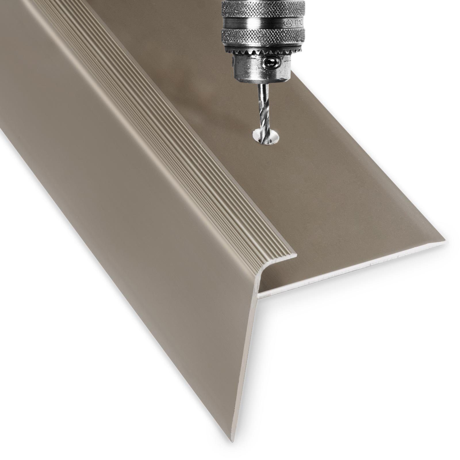 Karat Treppenkantenprofil Cosinus F, Treppenkantenschutz, verschiedene Farben & Größen, Für Bodenbeläge mit 7 – 8 mm Höhe – Bild 4 von 5