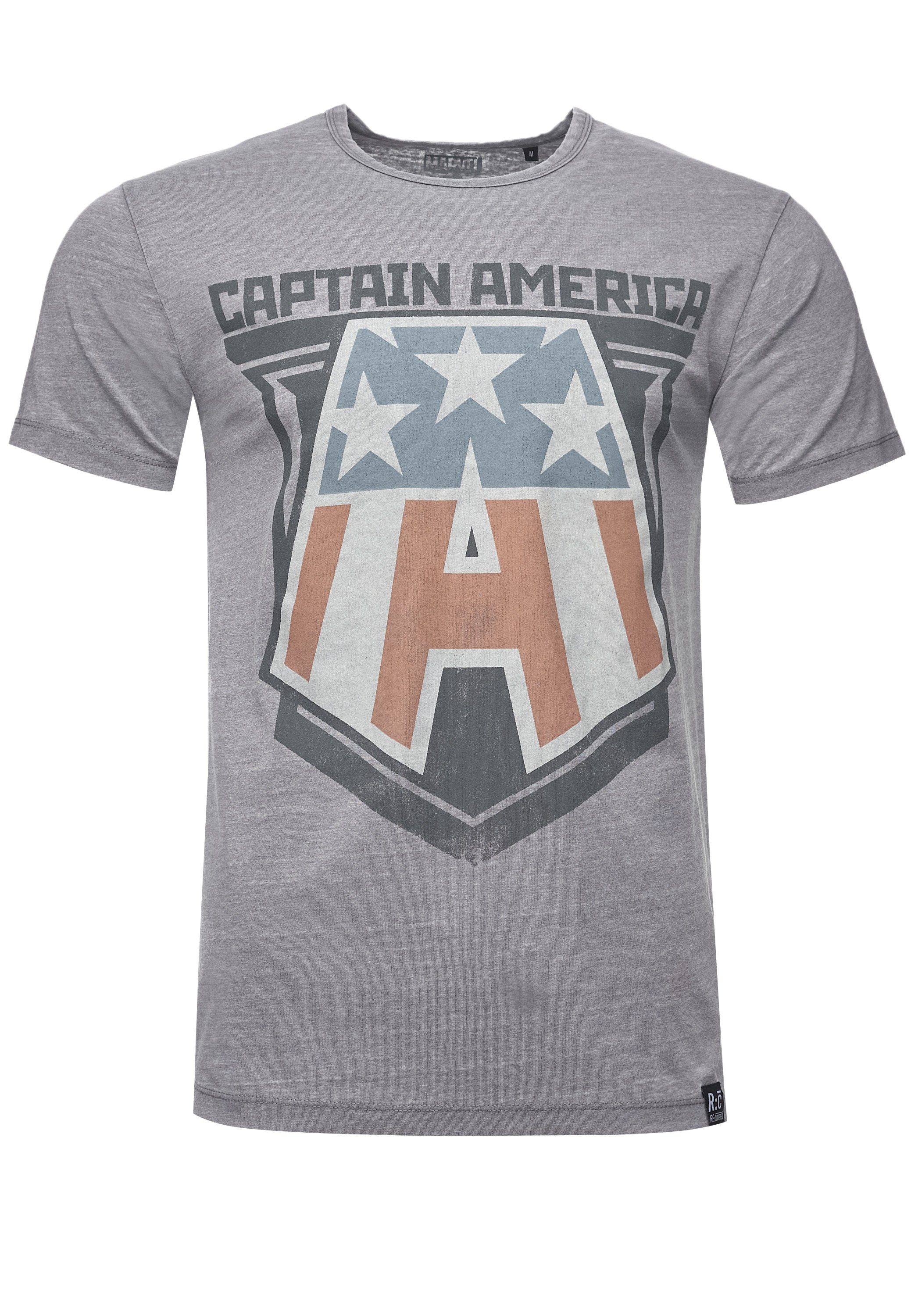 Captain Recovered Marvel America T-Shirt Bio-Baumwolle GOTS Badge zertifizierte
