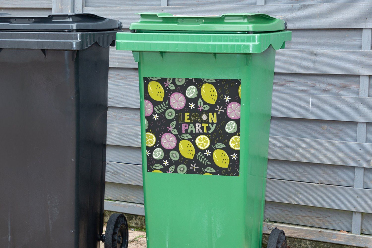 MuchoWow Mülltonne, Sticker, Zitronen Container, Sommer - Mülleimer-aufkleber, Zitate Abfalbehälter St), (1 - Wandsticker