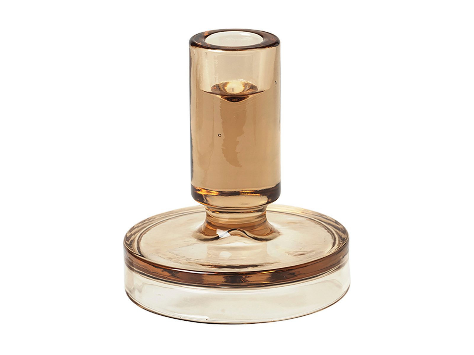 Kerzenständer Copenhagen Petra Kerzenständer Glas Indian Tan 10cm