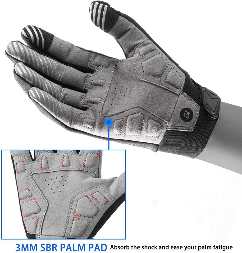 ROCKBROS Fahrradhandschuhe Handschuhe für Frühling Herbst Winddicht Stoßfest Touchscreen (1-St) Vollfinger Handschuhe für Outdoor-Sports Laufen, Damen Herren