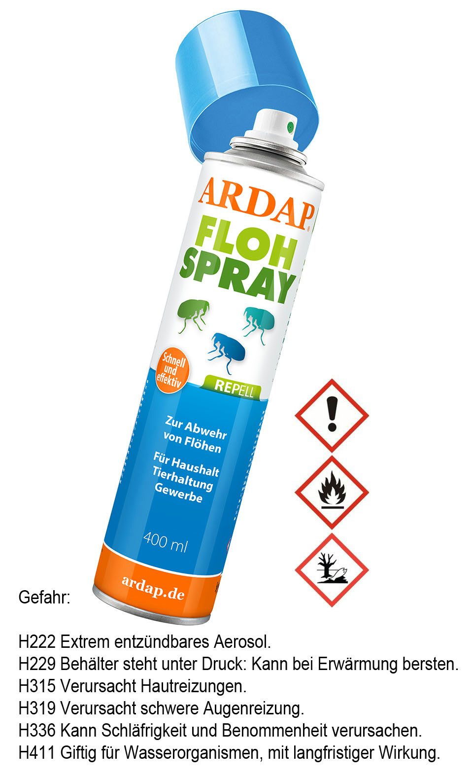 Insektenspray ARDAP Repell Flohspray 400 ml