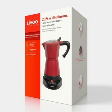 LIVOO Espressokocher LIVOO Espressokocher Elektrisch 6 Tassen Espresso Espressokanne 300ml