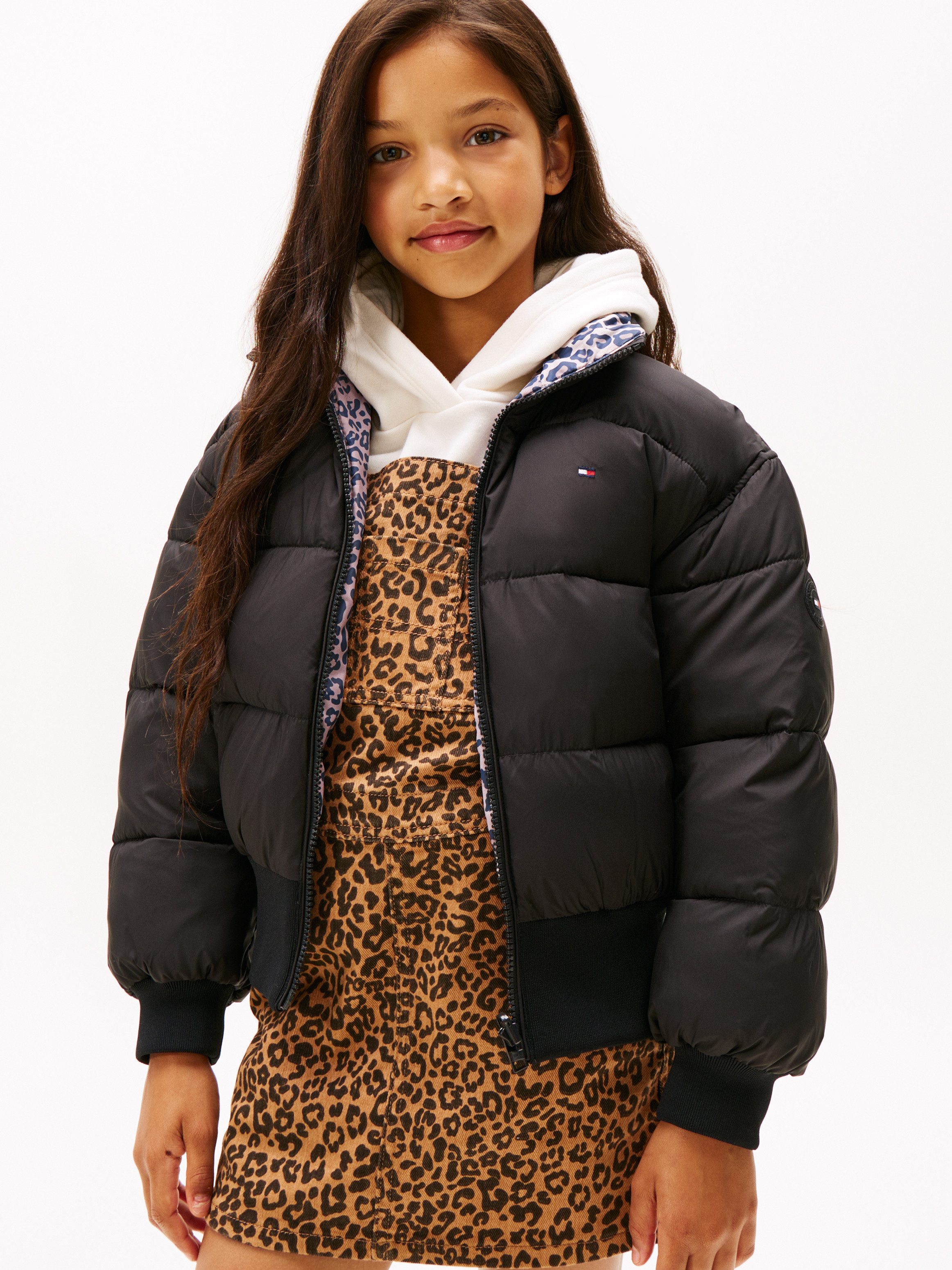 Tommy Hilfiger Wendejacke REVERSIBLE STRIPE PUFFER BOMBER Kinder bis 16 Jahre