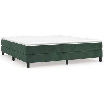 furnicato Bett Boxspringbett mit Matratze Dunkelgrün 160x200 cm Samt