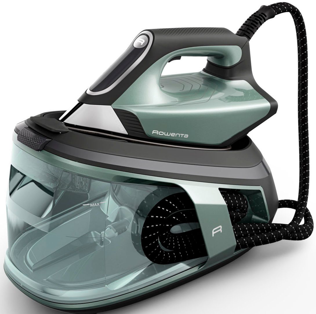 Rowenta Dampfbügelstation Force Pro 500, mühelose Textilpflege mit 2 Modi (MAX und ECO), 1800 ml Wassertank, sofortiger Dampf dank Quicksteam-Technologie, Kalk-Kollektor, VR9042