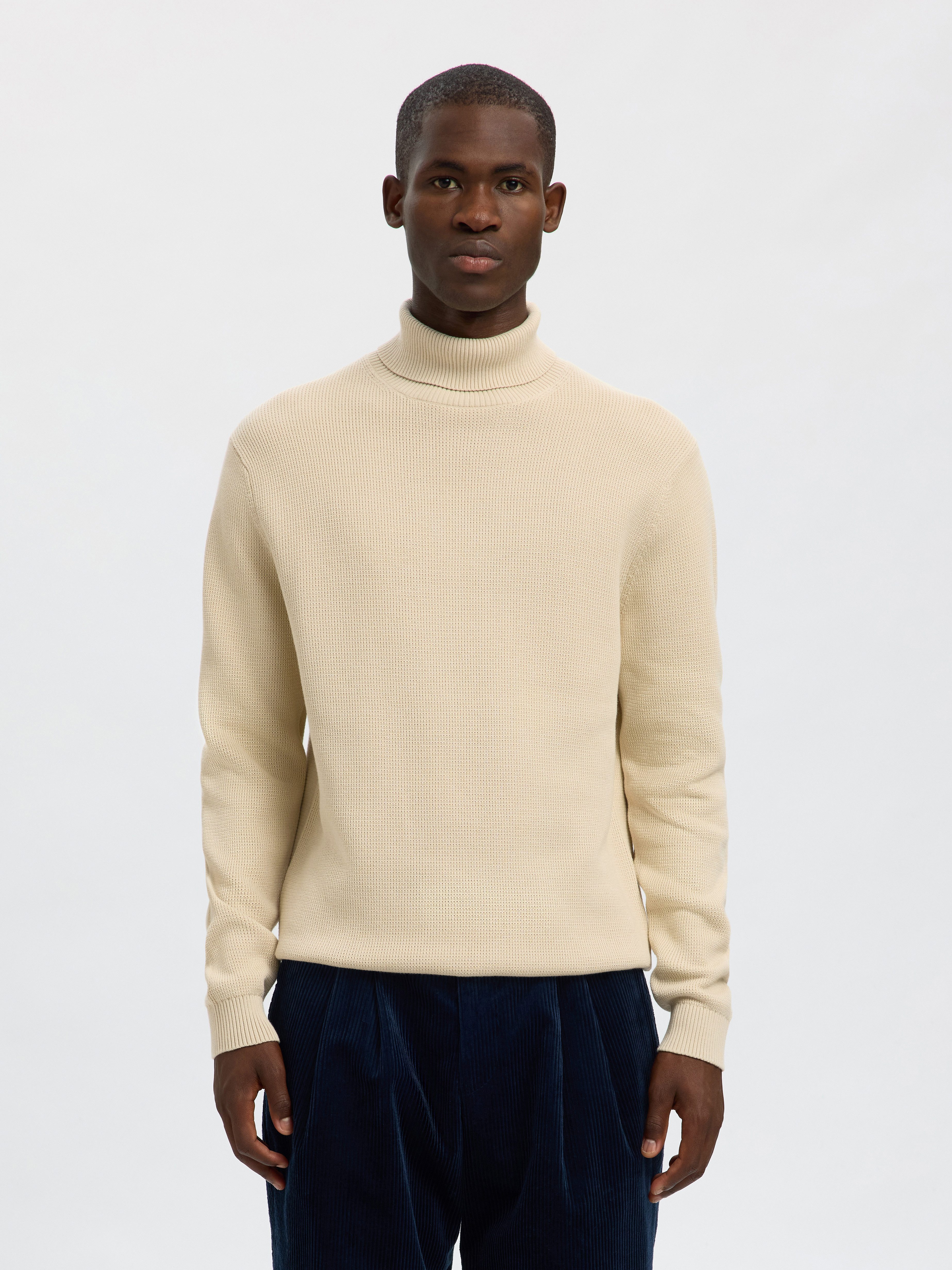 Selected Rollkragenpullover SLHDANE LS KNIT STRUCTURE ROLL NECK NOOS günstig online kaufen