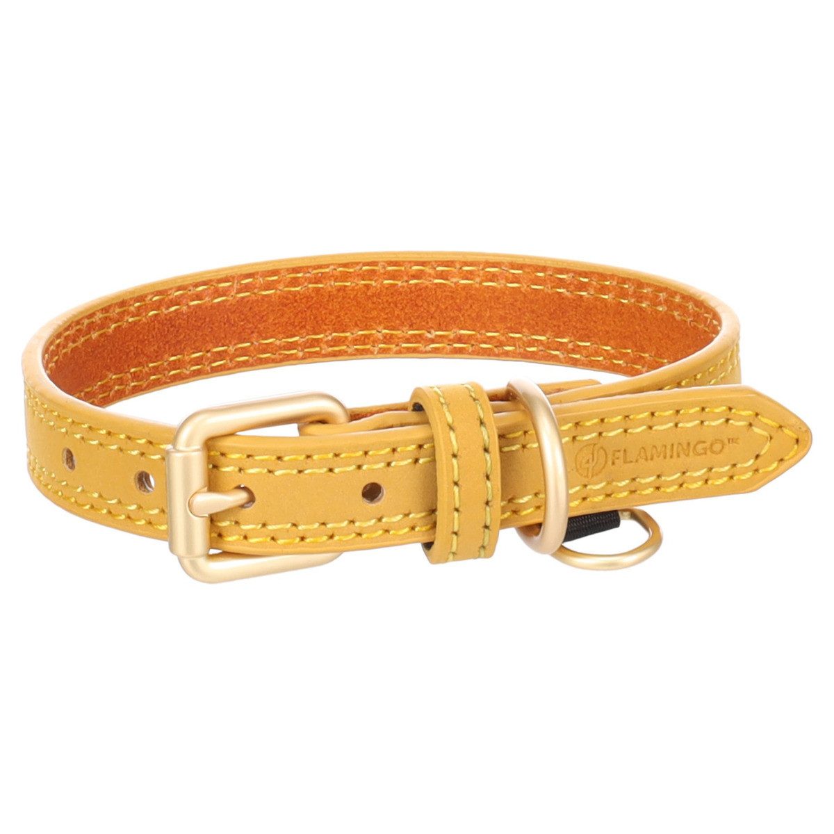 Flamingo Hunde-Halsband Halsband Virginia gelb