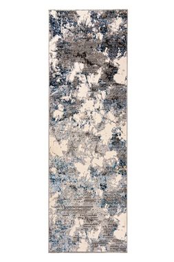 Läufer Läufer Flurläufer Modern für Vorzimmer - Abstrakt - Beige Grau Blau, Mazovia, 60 x 100 cm, Kurzflor, Meterware, Höhe 8 mm, Kurzflor - niedrige Florhöhe