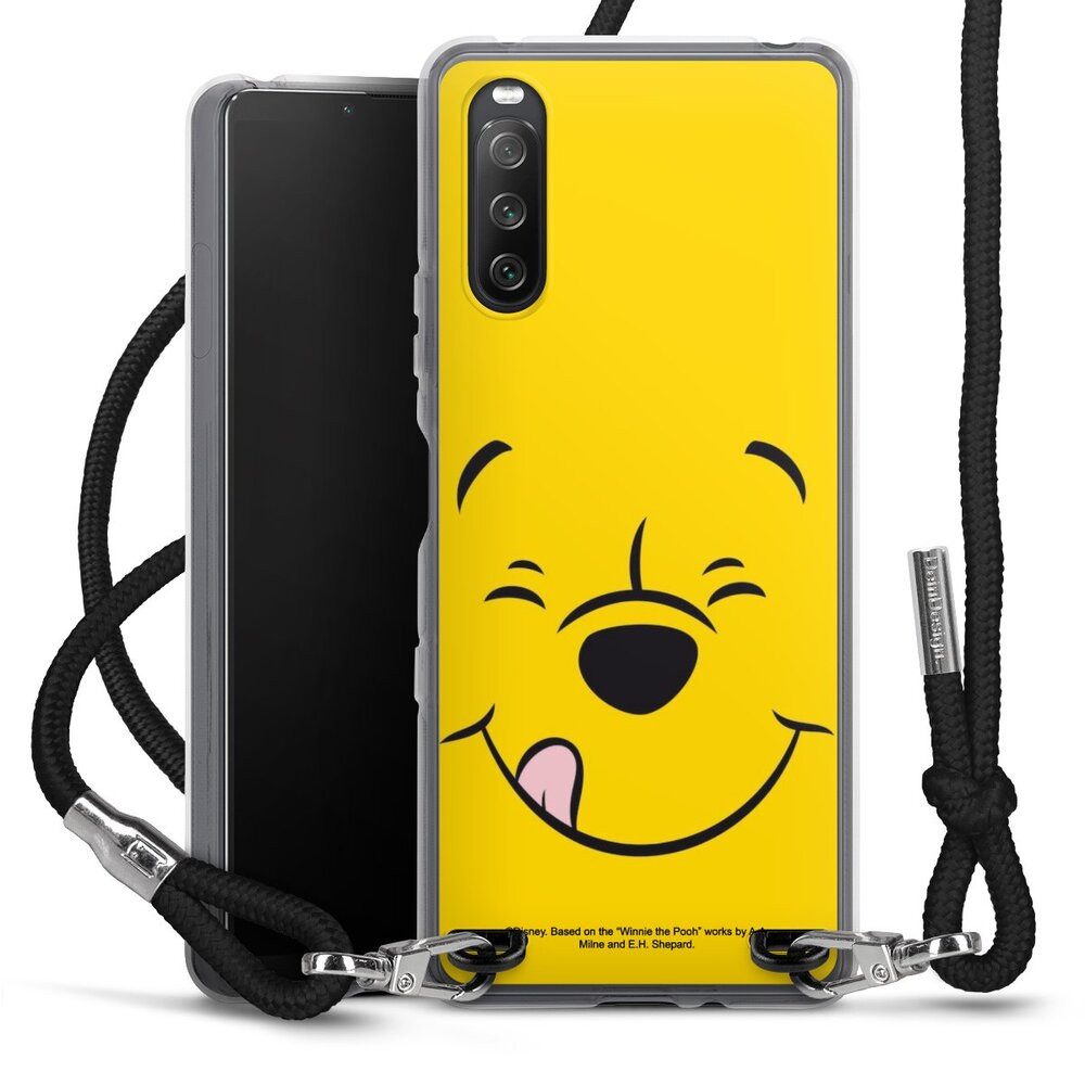 DeinDesign Handyhülle Winnie Puuh Offizielles Lizenzprodukt Disney Puuh Closeup, Sony Xperia 10 III Handykette Hülle mit Band Case zum Umhängen