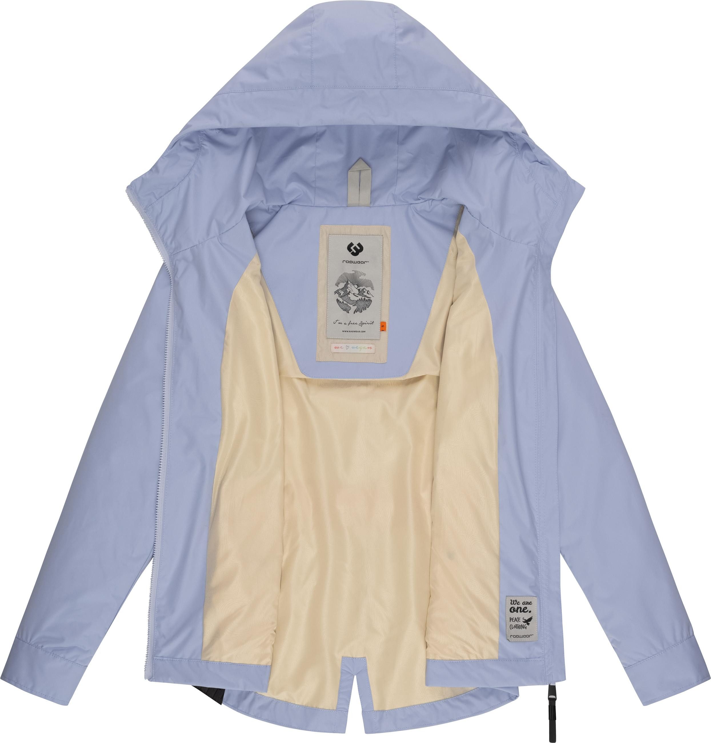 Ragwear Outdoorjacke Monade Übergang stylische Übergangsjacke mit großer Kapuze
