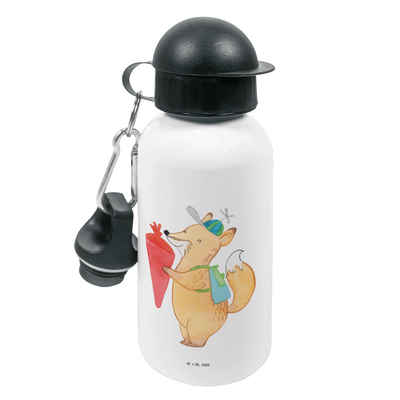 Mr. & Mrs. Panda Trinkflasche Fuchs Schulkind - Weiß - Geschenk, lustige Sprüche, Flasche, Kinder T, Bruch- und auslaufsicher